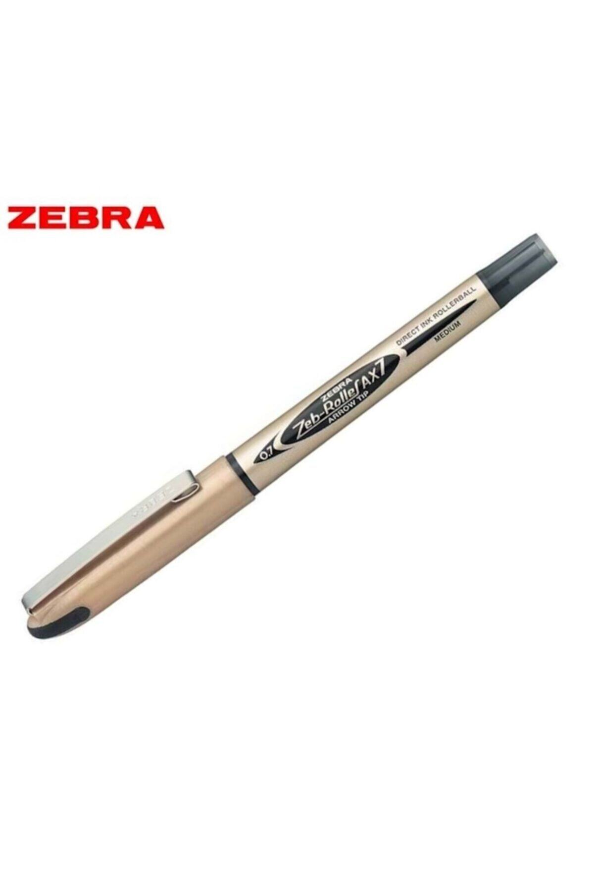 Zebra Ax7 Roller Kalem 0.7mm Siyah - 10'lu ( 1 Paket)