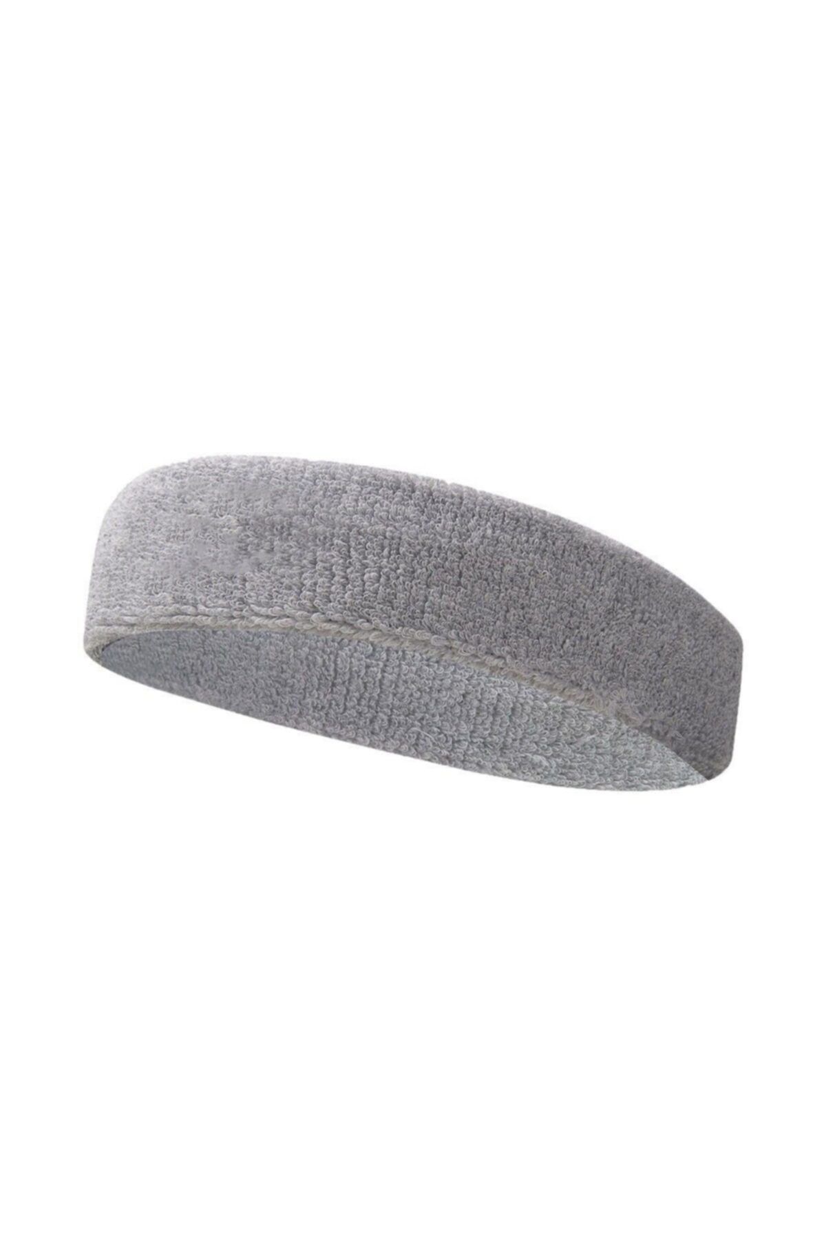 By Leon 1982 Sporcu Havlu Kafa Bandı, Alın Ter Bandı Headband Gri