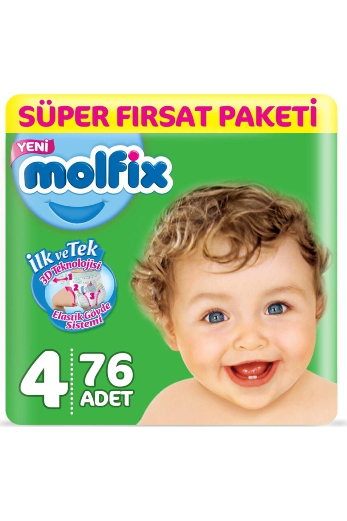 Molfix Bebek Bezi 4 Beden Maxi 76 Adet