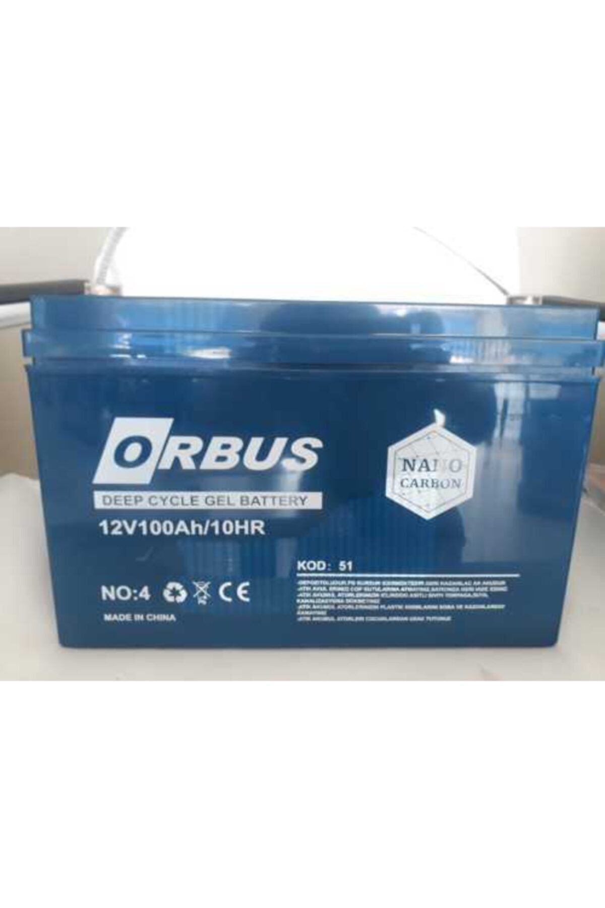 ORBUS 12v 100ah Jel Akü