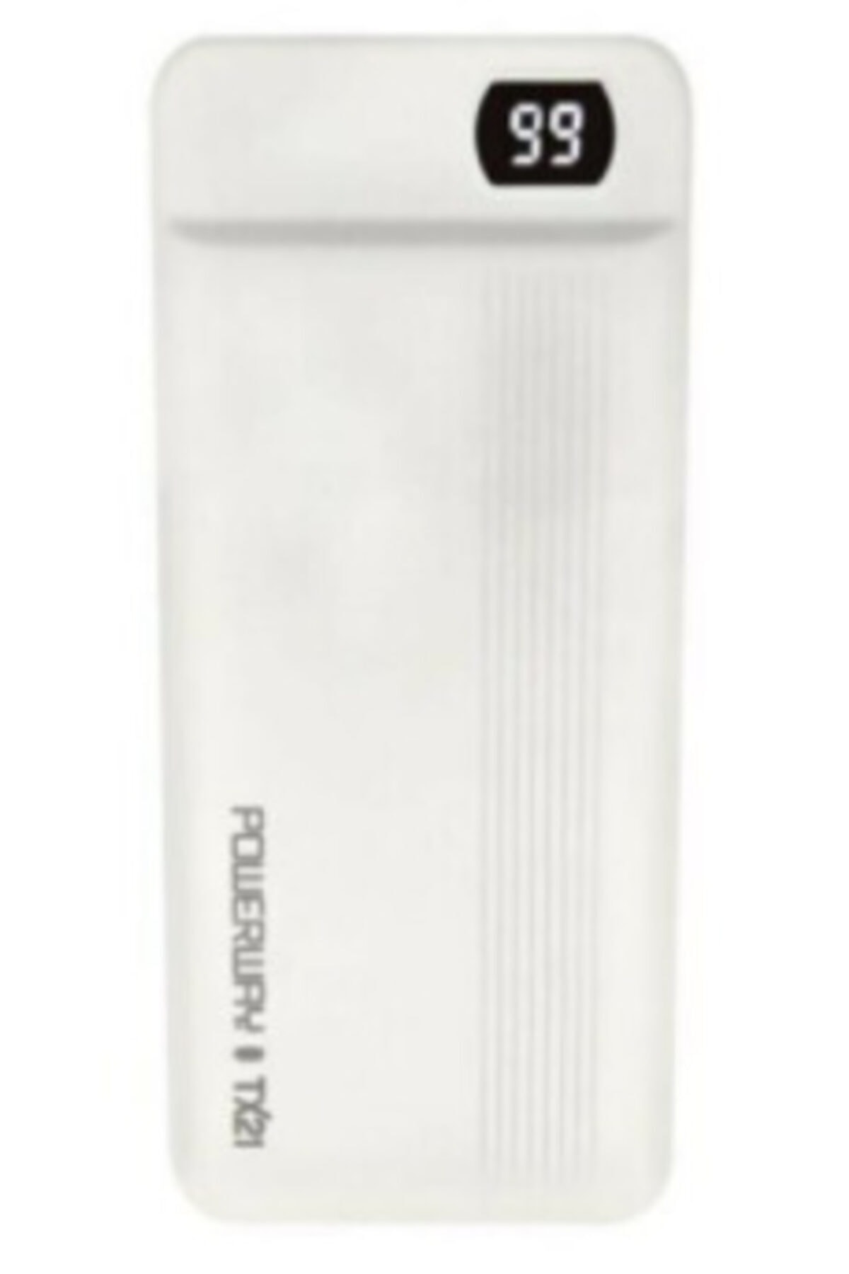 POWERWAY Tx21 Beyaz Powerbank 20000mah Dijital Göstergeli Taşınabilir Şarj Cihazı
