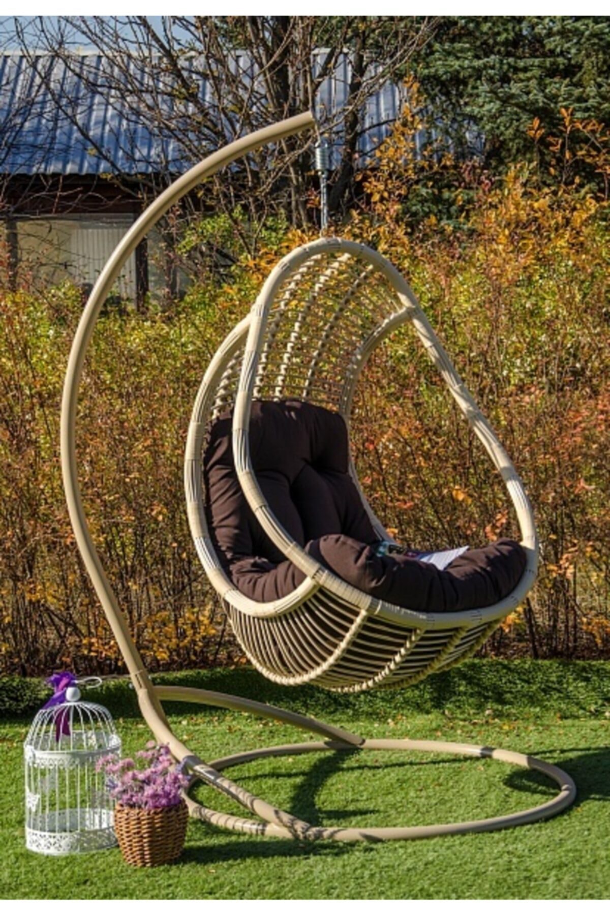 euro garden comfort tek kisilik rattan salincak fiyati yorumlari trendyol