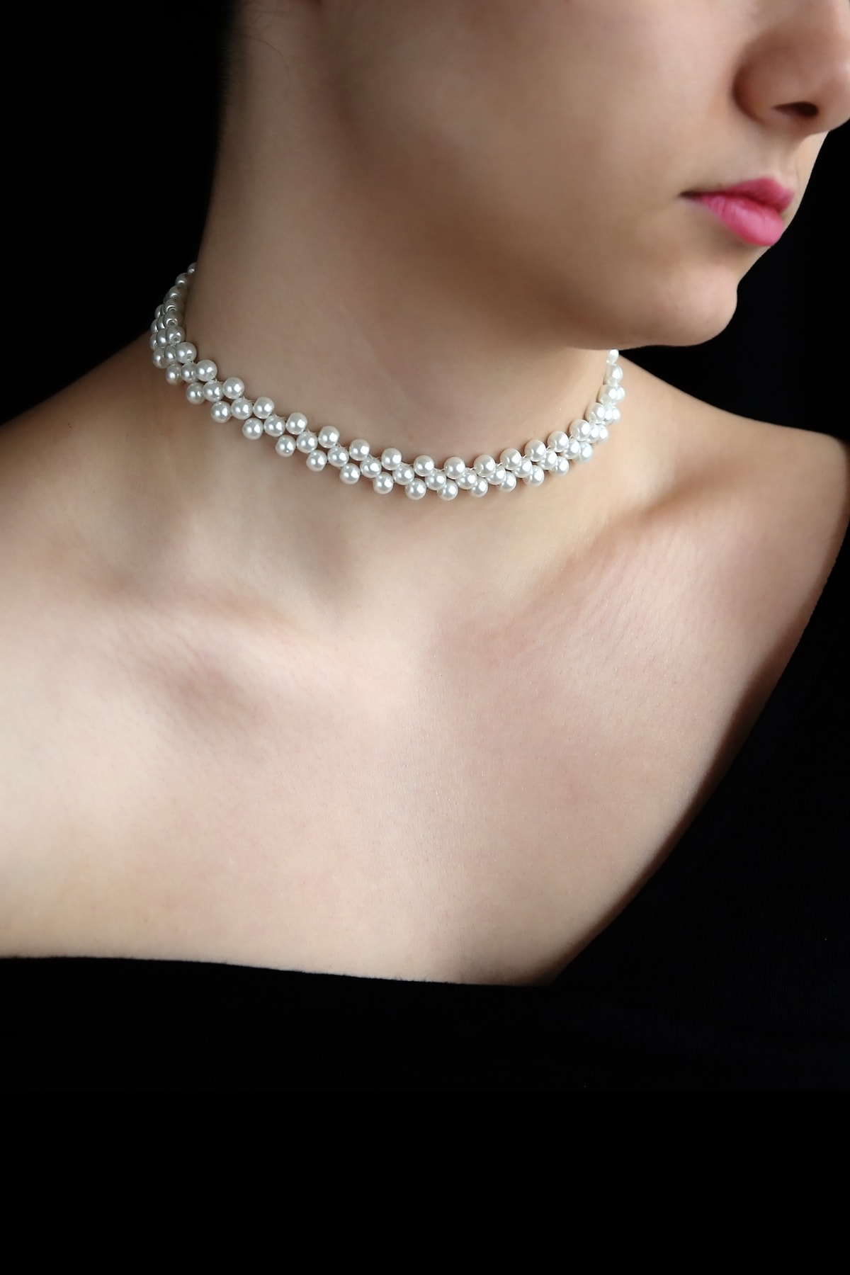 Mavra Handmade Kadın Beyaz İnci Choker