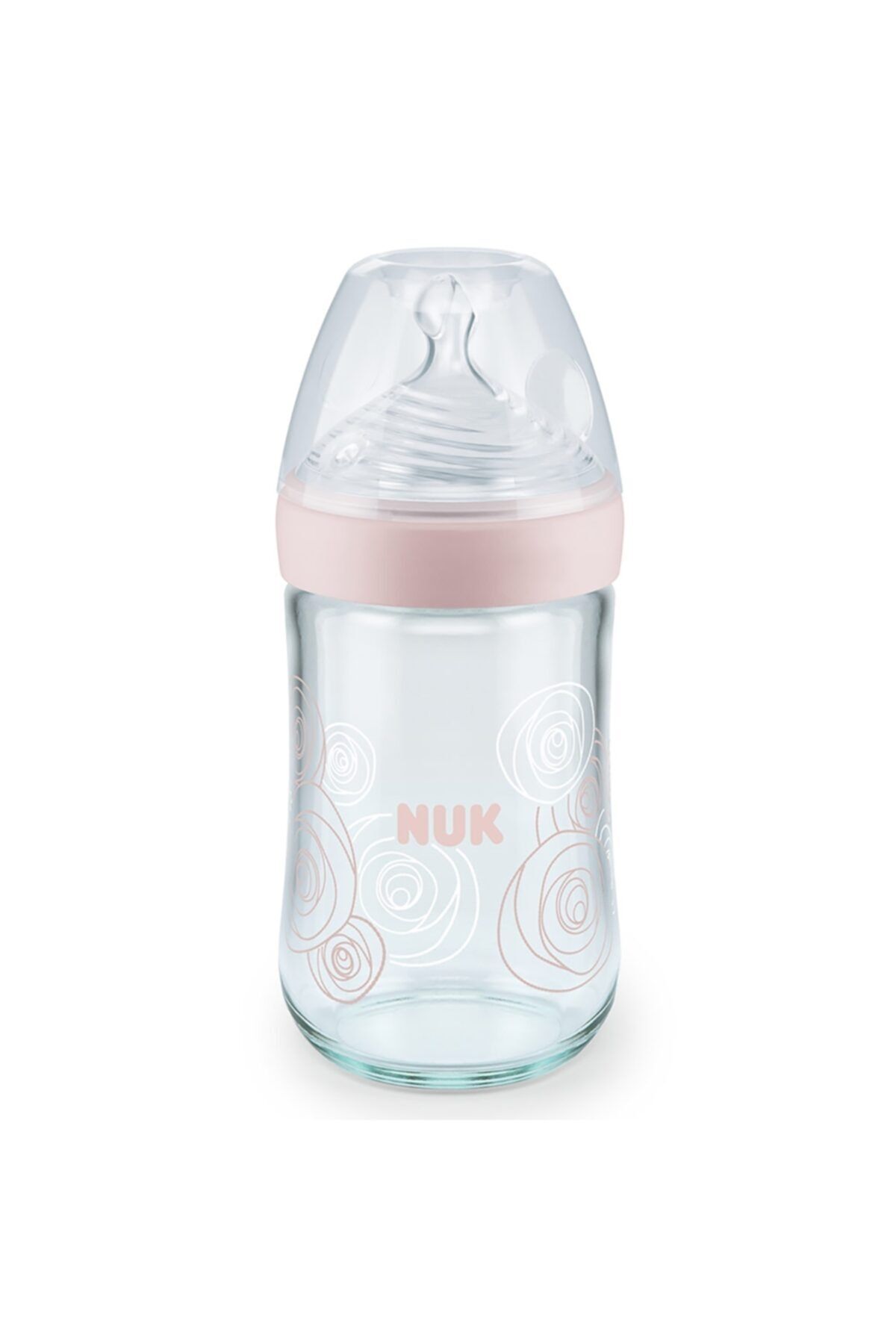 Nuk Nature Sense 240ml Cam Biberon Pembe