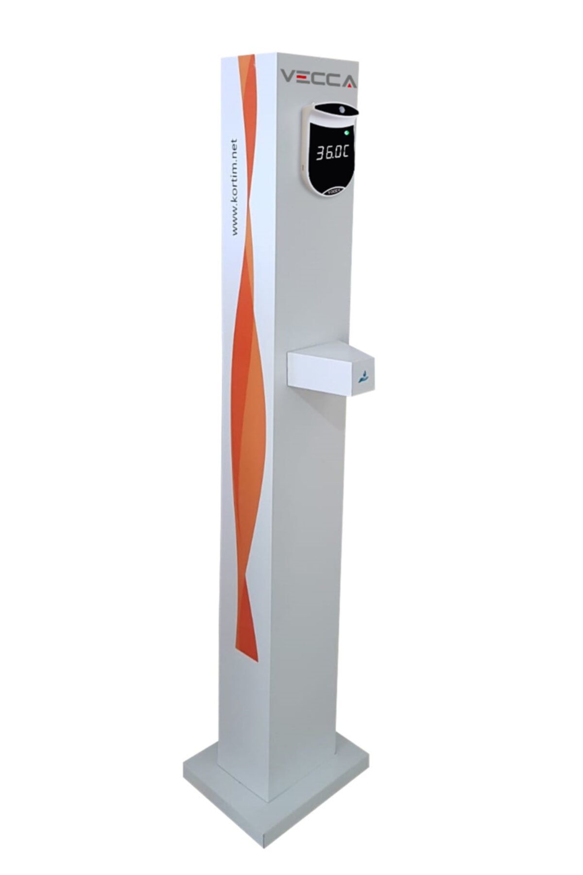 VECCA Duvar Tipi Ateş Ölçer Sensörlü Dispenser - Temassız-alman Sensörlü
