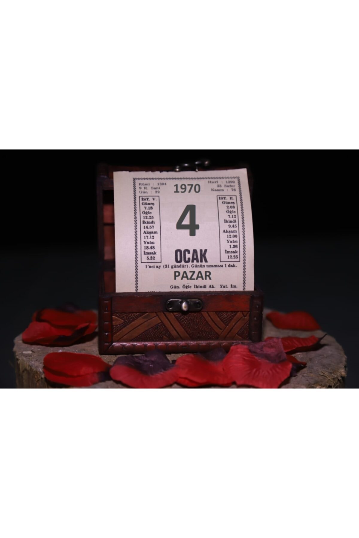 Heybemde Zaman 04.01.1970 Orijinal Takvim Yaprağı