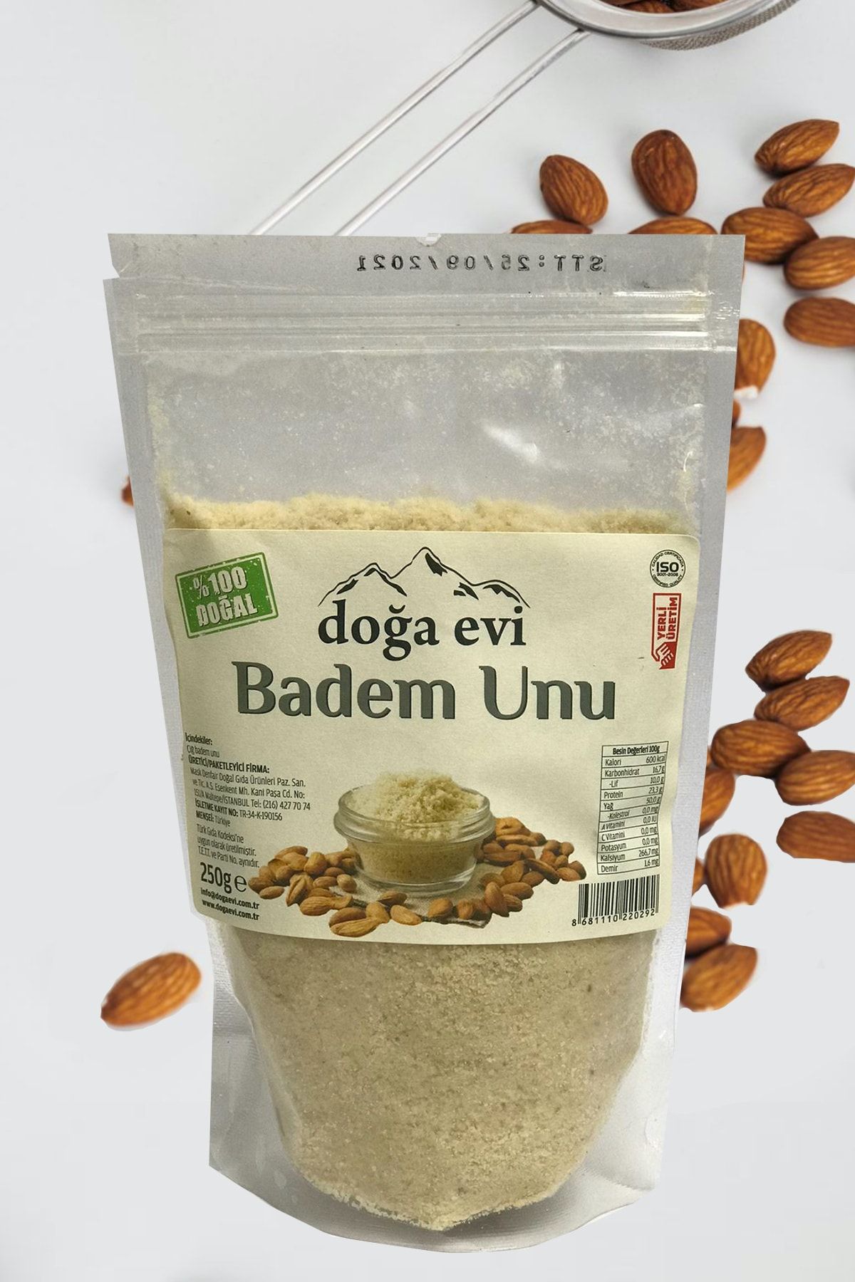 Doğa Evi %100 Doğal Badem Unu 250gr Yerli Üretim