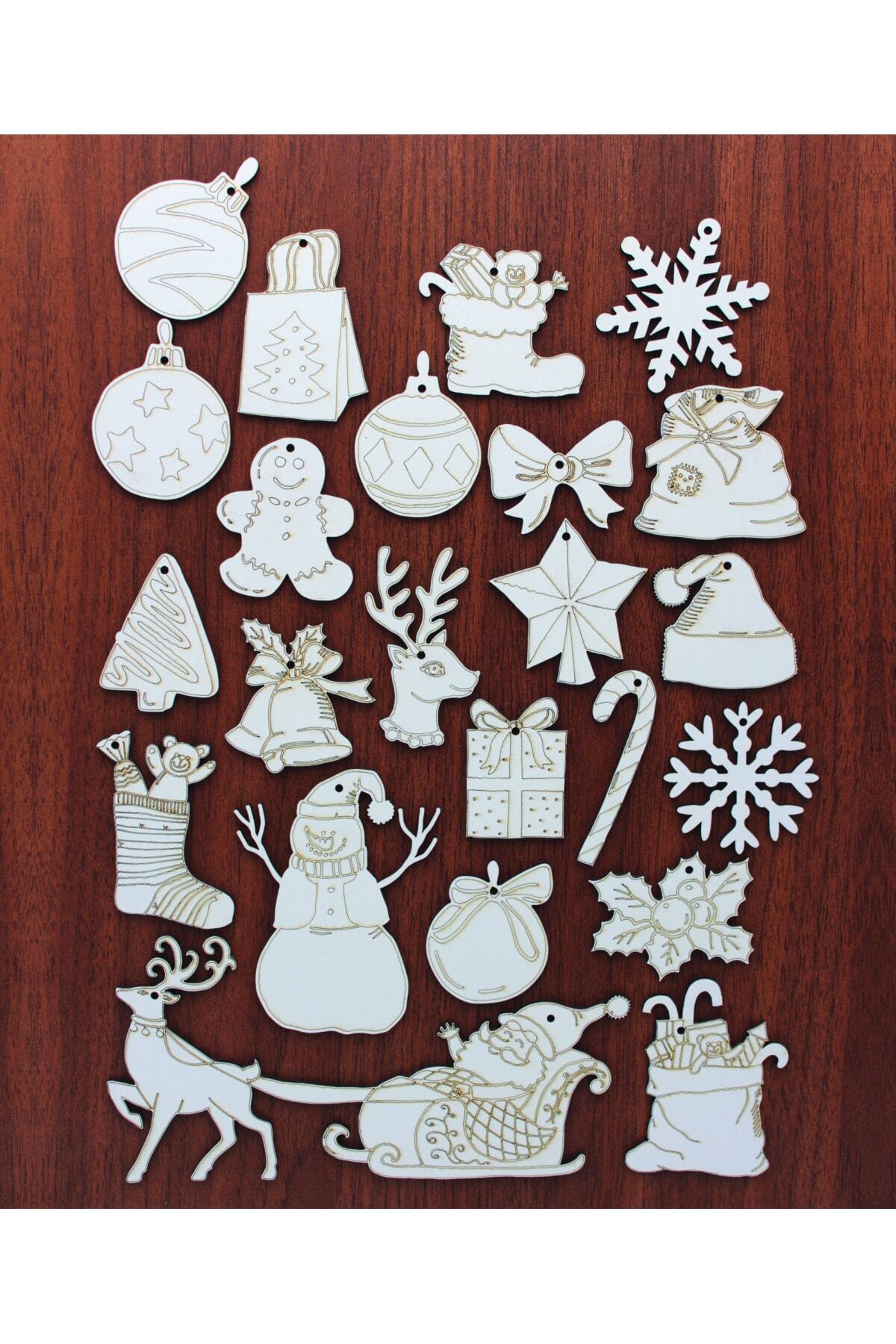 Lora Wedding 23 Parça Yılbaşı Süs Seti (ORTALAMA 6-8CM)