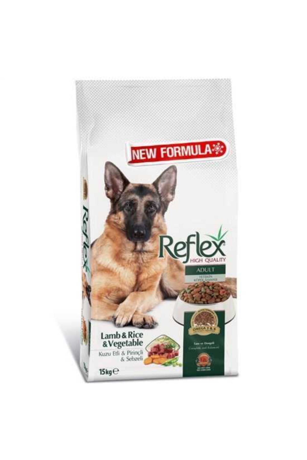 Reflex Kuzulu Pirinçli ve Sebzeli Yüksek Kaliteli Köpek Maması 15 kg