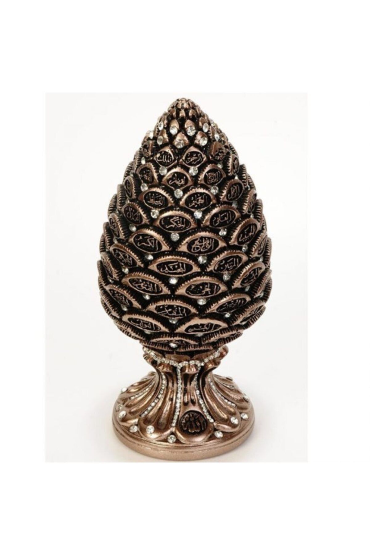 Hediye Seviyorum Kozalak Biblo Bronz Kristal Taşlama