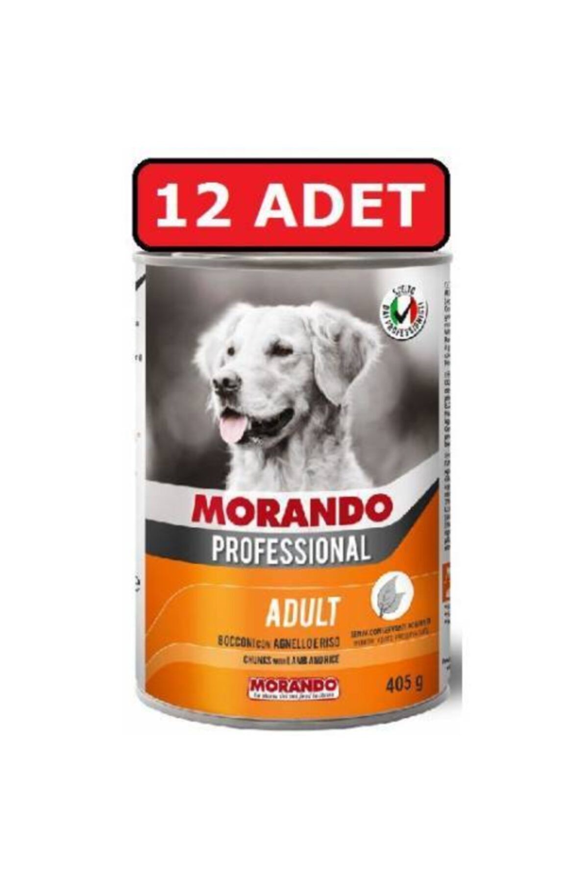 Morandi Morando Kuzu Etli Ve Pirinçli Köpek Konserve 12 Adet X 405 Gr Yaş Mama