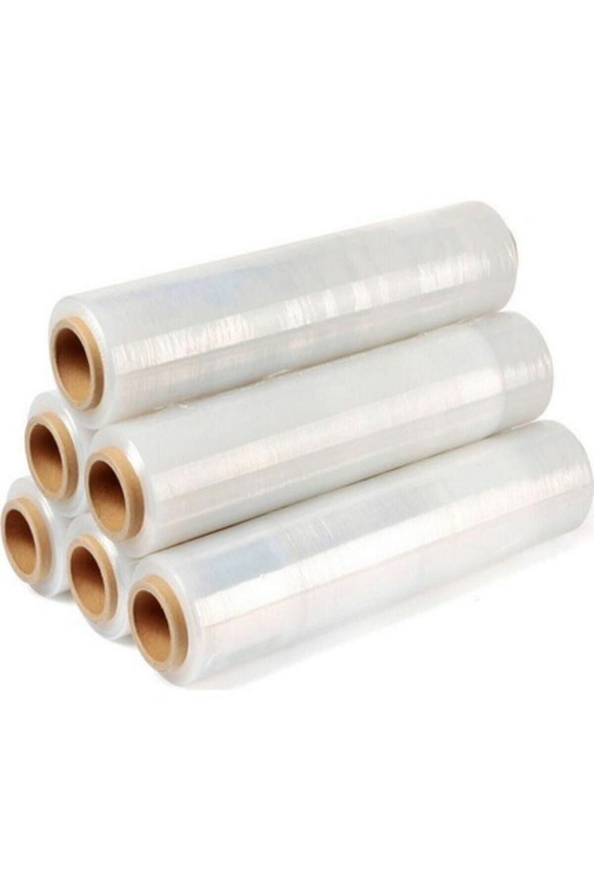 Asist Streç Film 17 Mikron 50 X 200 - 1400 gr El Tipi Paketleme / Sanayi Palet Streci (6 Lı)