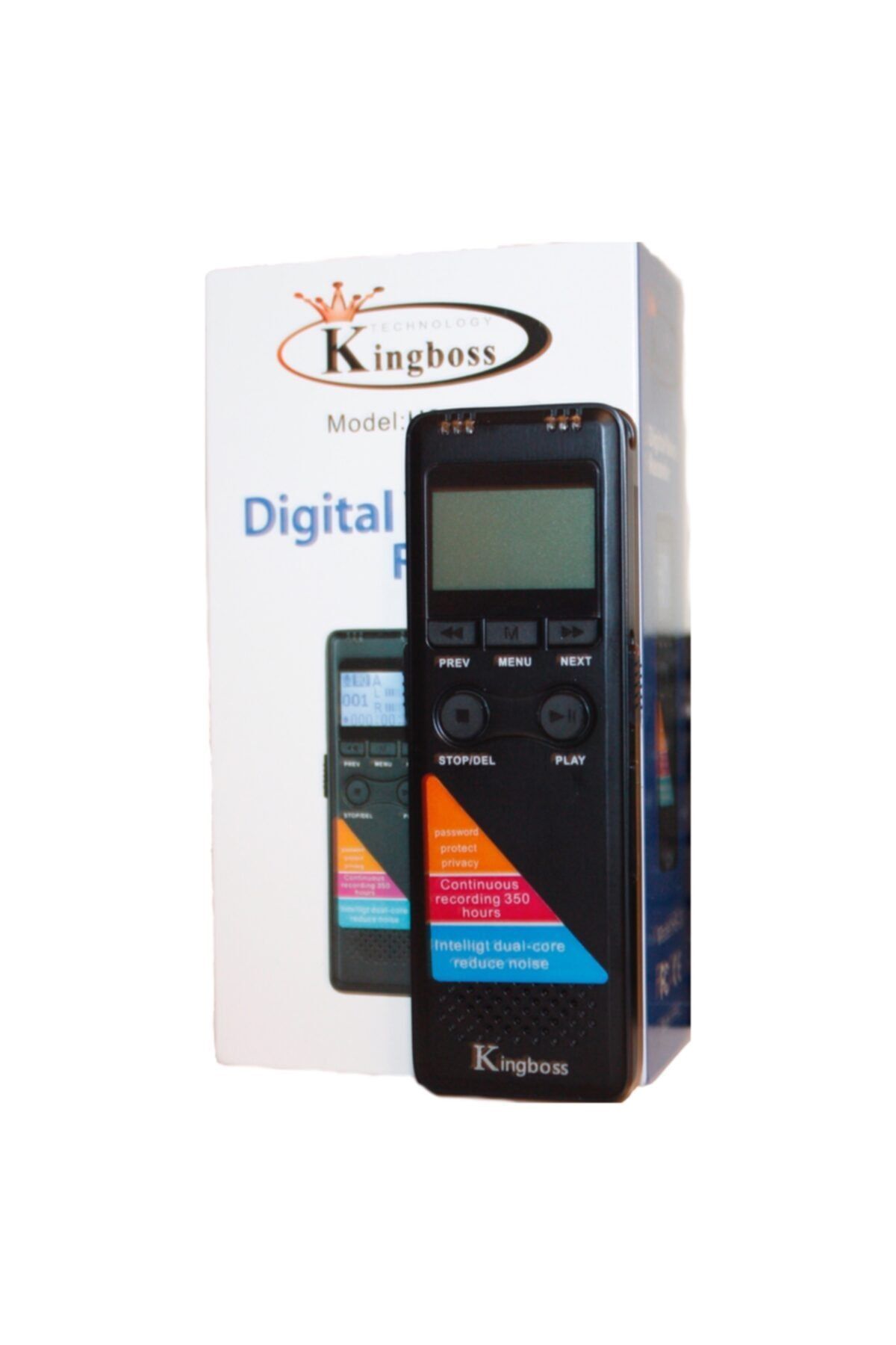 Kingboss Profesyonel Dijital Ses Kayıt Cihazı Dahili Hoparlör 8 Gb Hafıza Mp3 Çalar