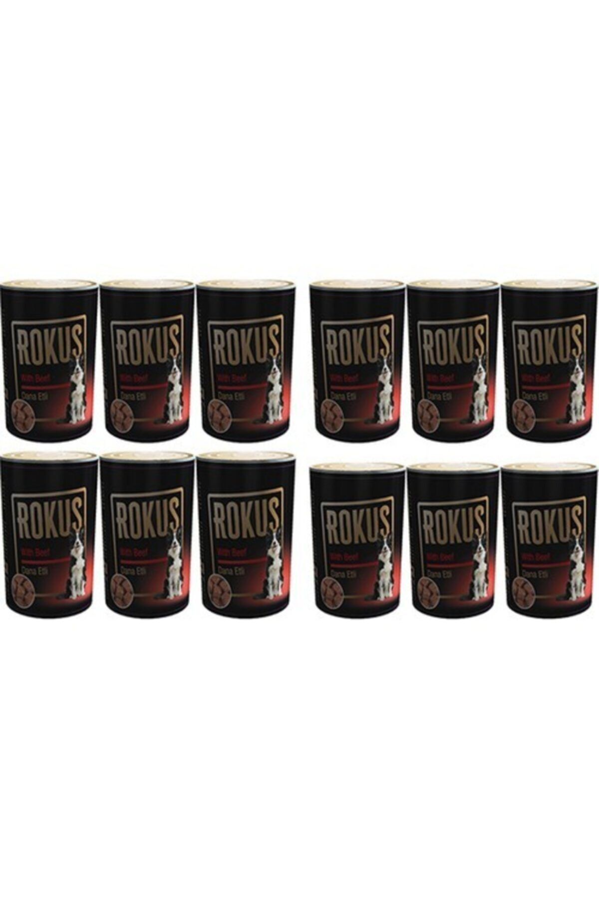 Rokus Dana Etli Köpek Konservesi 410 Gr*12 Ad