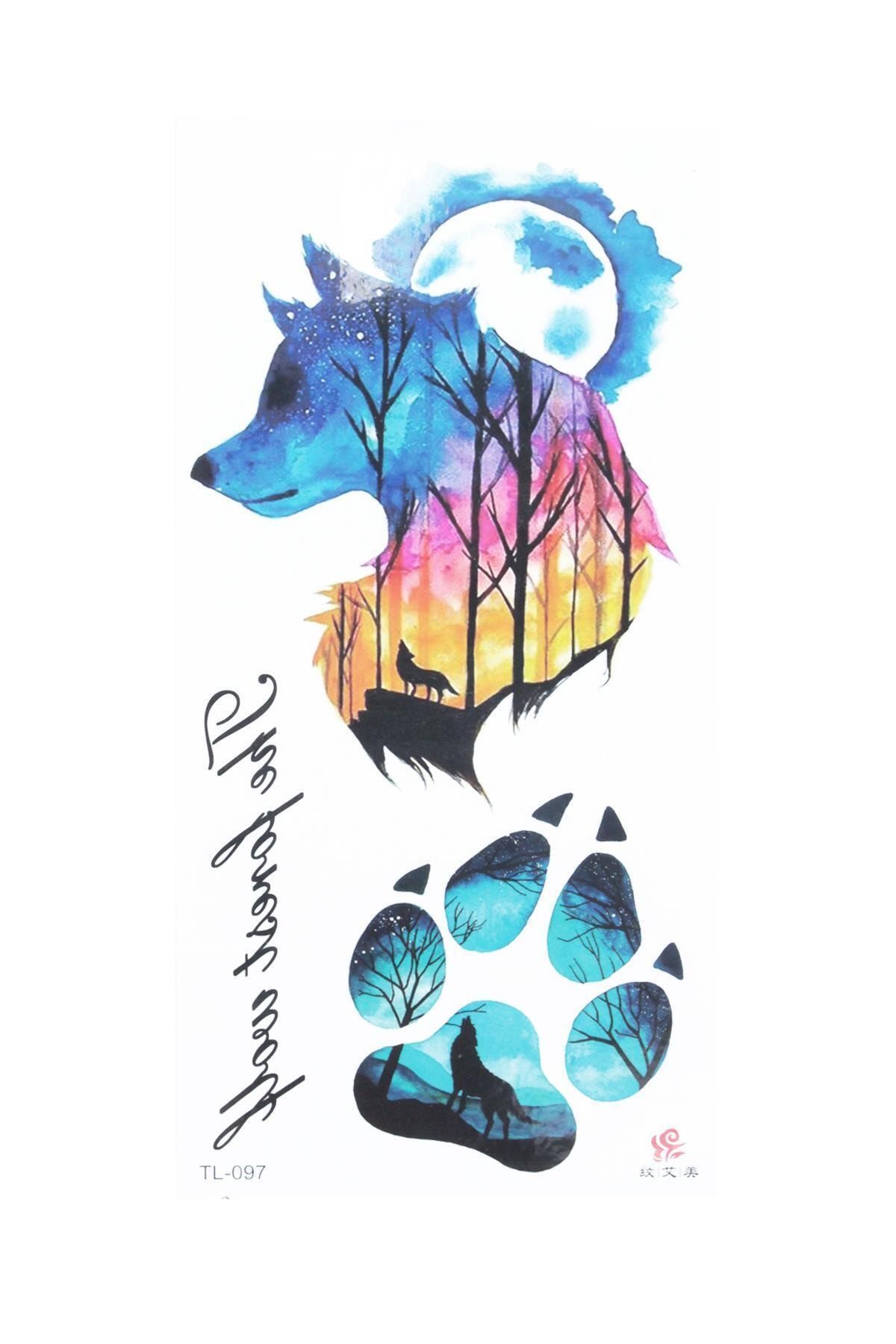 New Obsessions Wolf Geçici Dövme