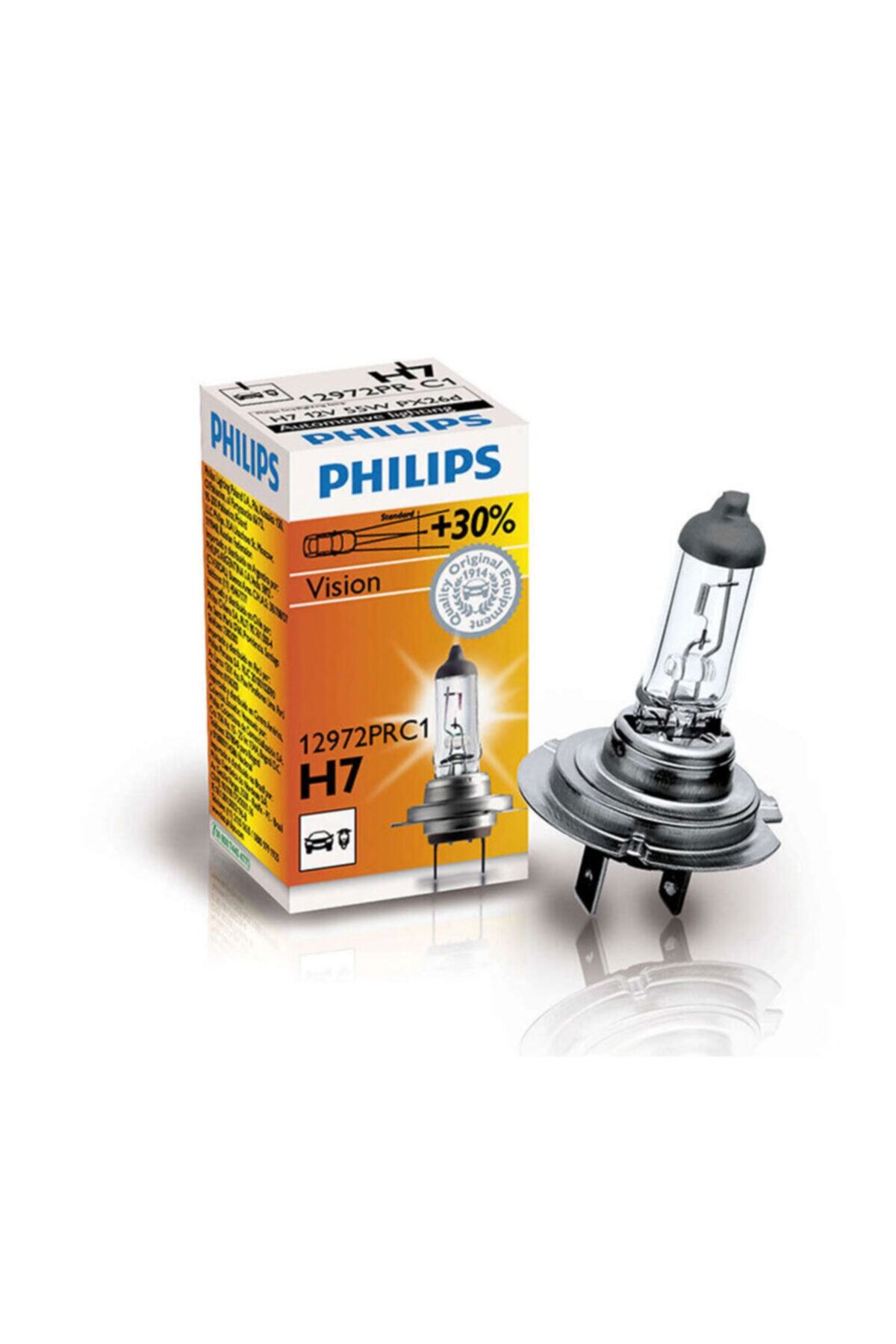 Philips H7 Halojen Teknolojili Araba Far Paketi 12v 55w +%30 Daha Fazla Işık