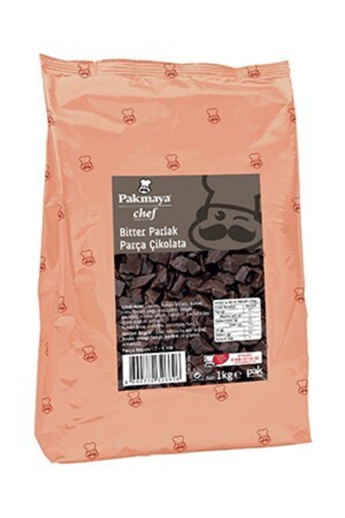 Pakmaya Chef Bitter Parlak Parça Çikolata 1 Kg