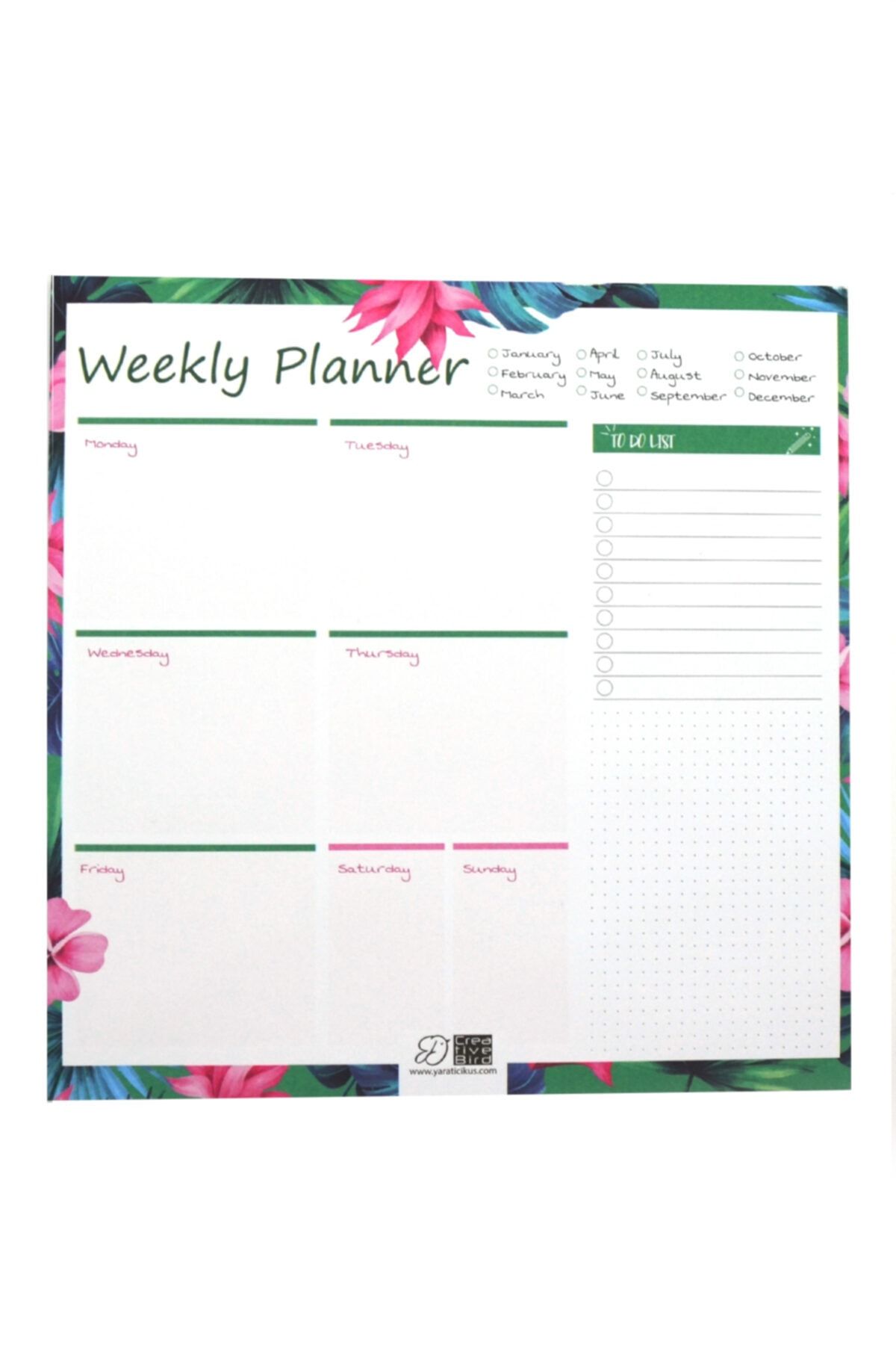 creativebird Haftalık Planlayıcı