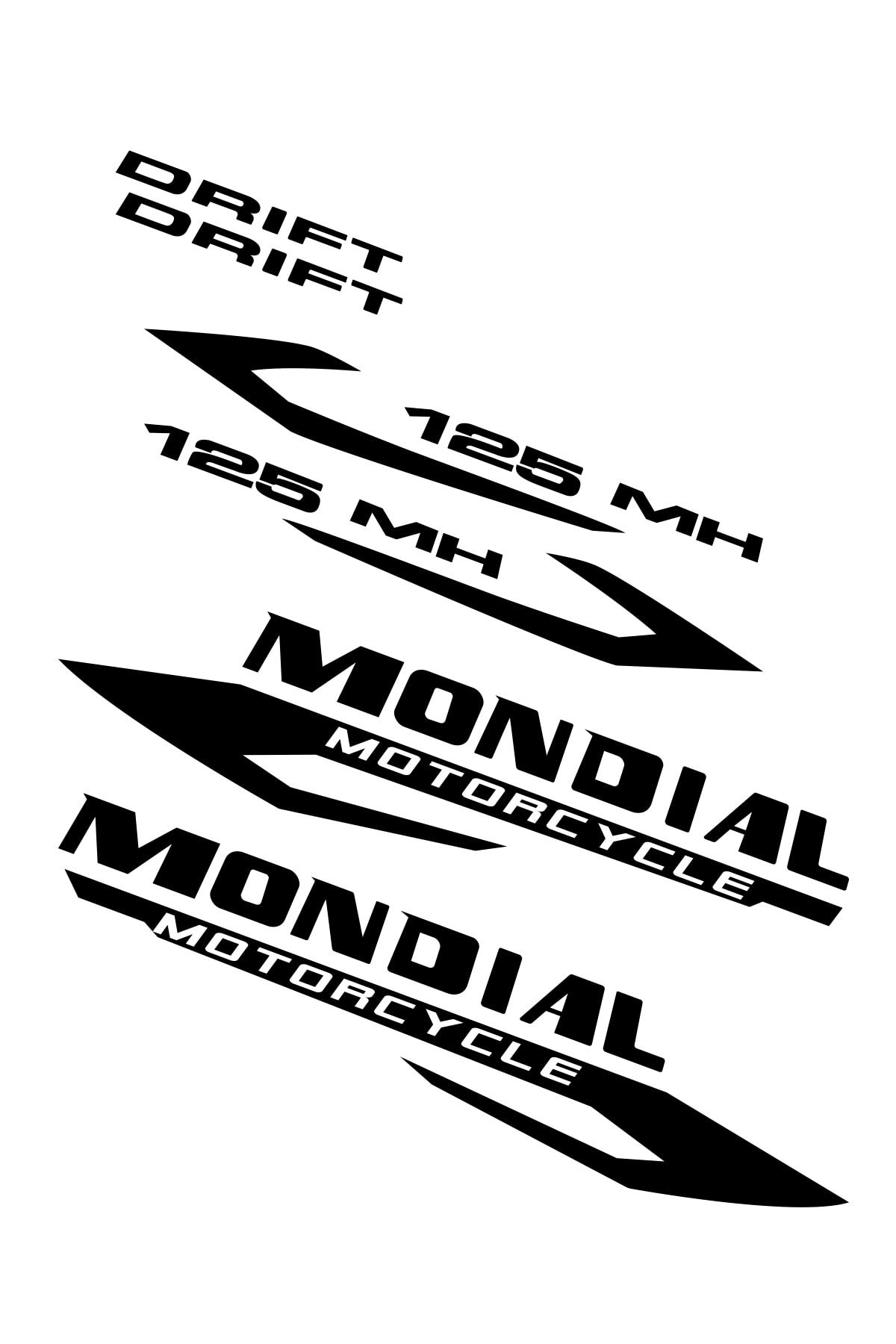 ELF REKLAM Mondial Mh125 Drift Logo Etiket