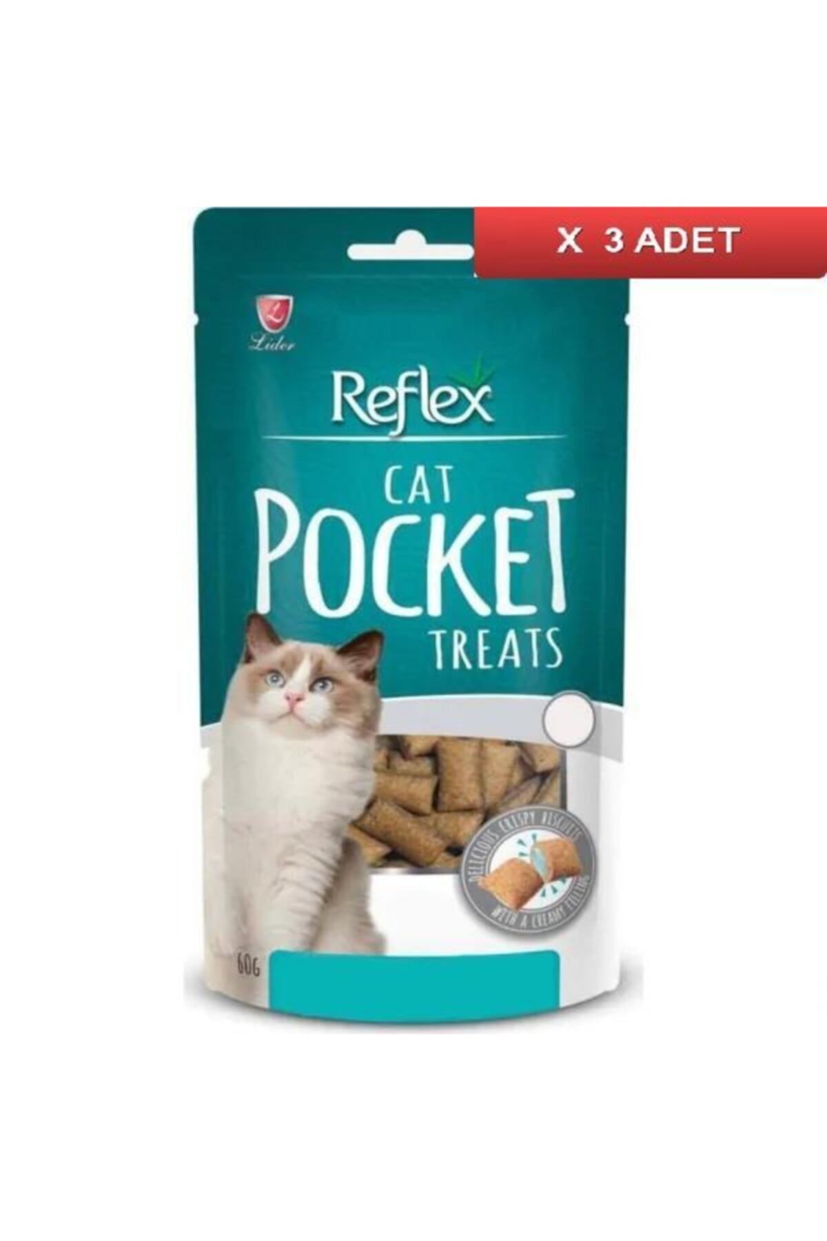 Reflex Cat Pocket Tavuklu Ve Peynirli Kedi Ödül Maması 60gr (3 Adet)