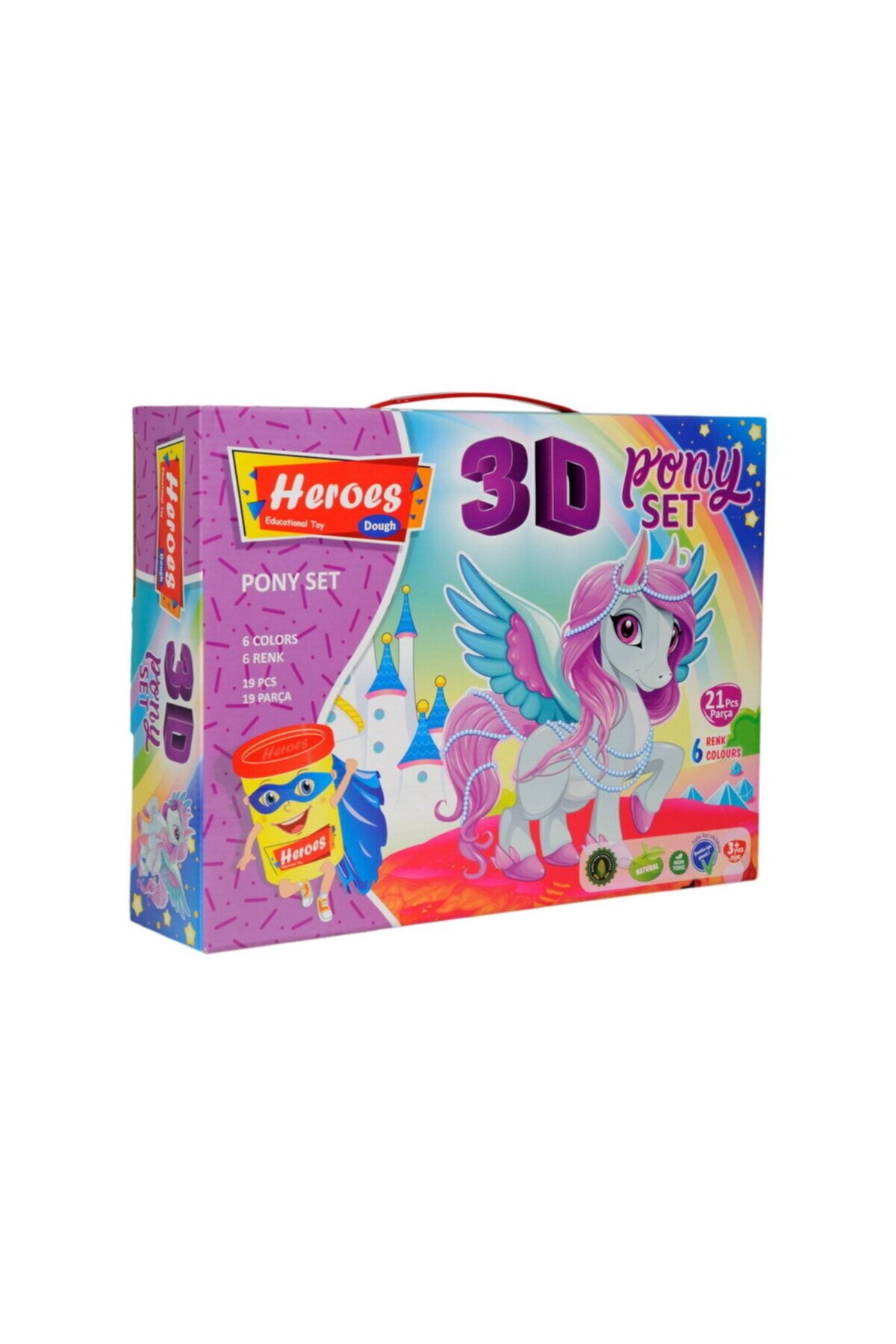HEROES Kalıplı Pony Oyun Hamuru Seti Ern-569 3d
