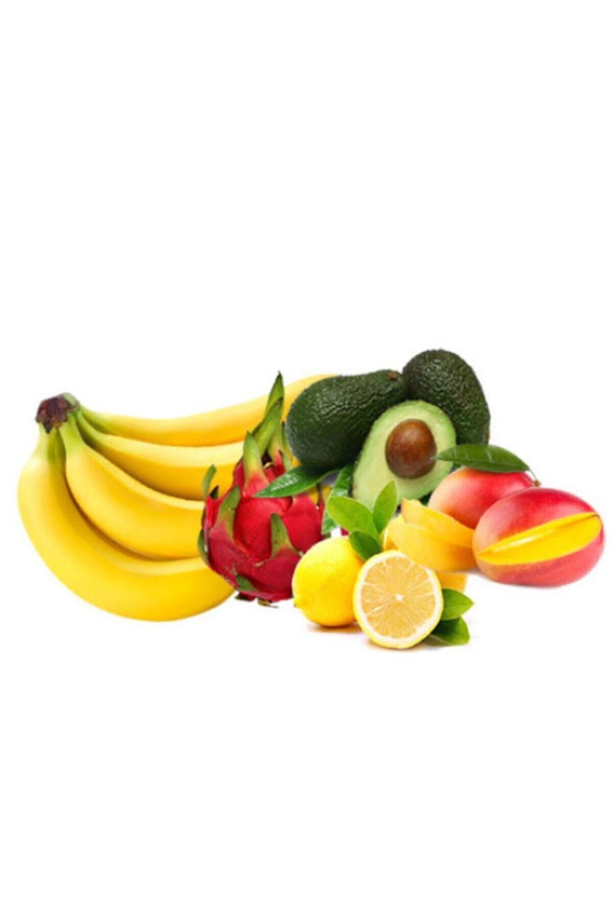 Doğal Burda 10 Avokado 1 kg Muz 2 Ejder Meyvesi 1 Mango 1 kg Limon Tropikal Sepet