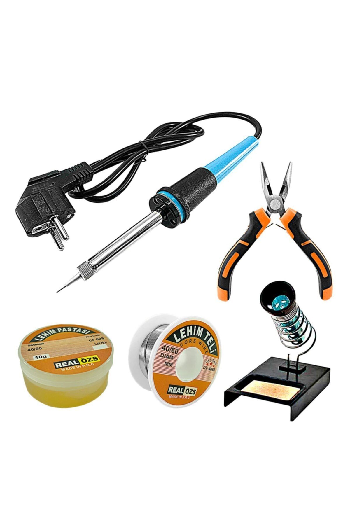Anadolu Strong Kalem Havya 60w Lehim Makinası Ve Lehim Standı Pasta Seti Ve Mini Kargaburun 5 Parça Tamir Set