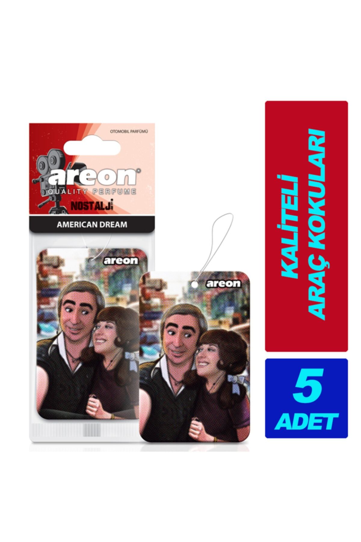Areon Nostalji Amerıcan Dream Kaliteli Araç Kokusu ''5 Adet''