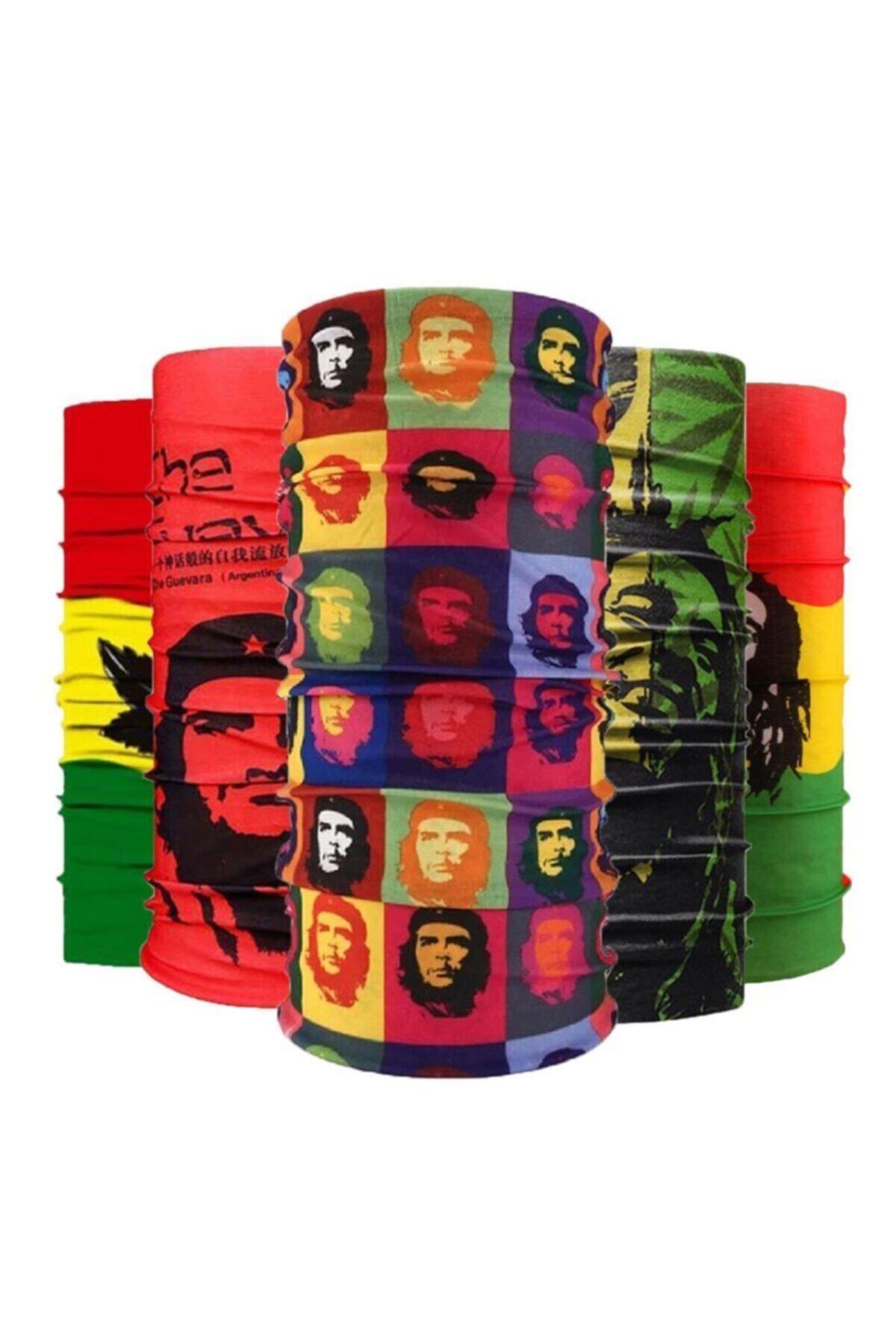 Knmaster Bob Marley 5'li Paket Çok Amaçlı Bandana Boyunluk