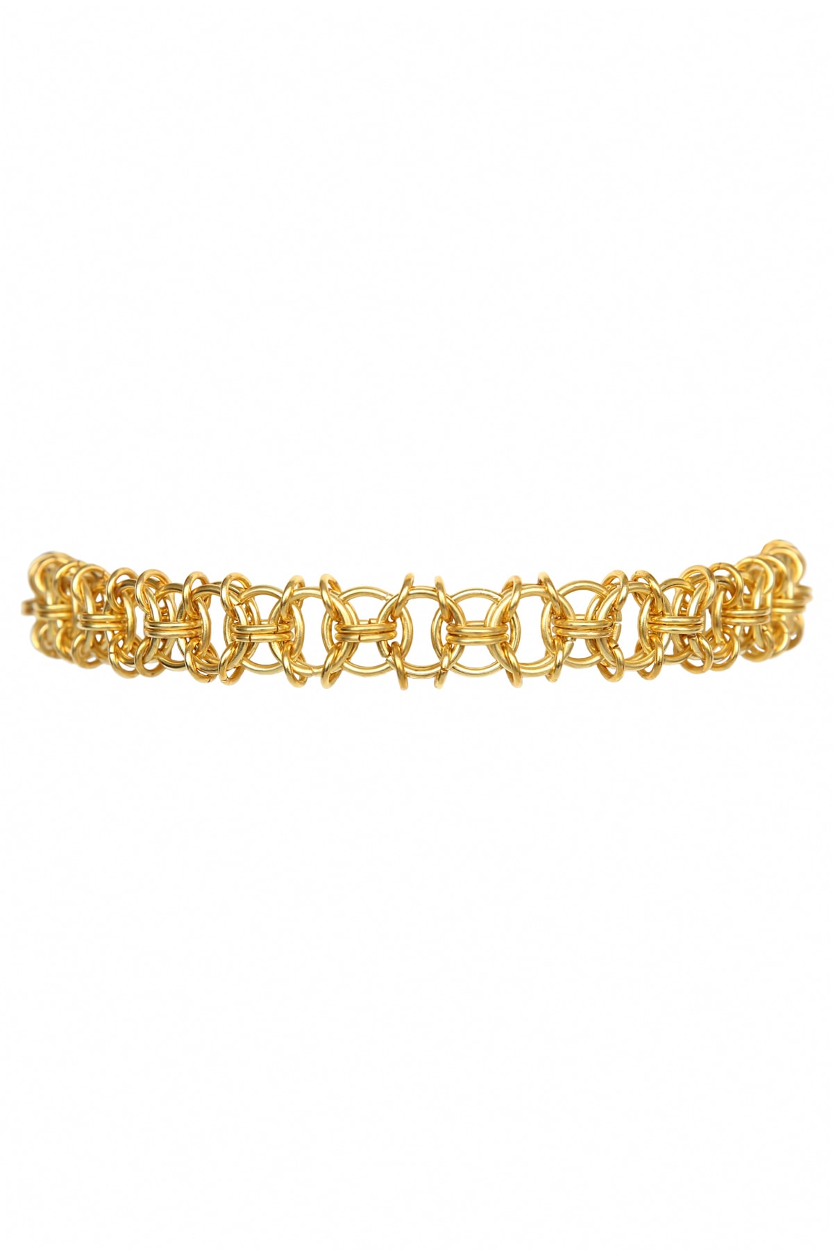 Mavra Handmade Gold Örme Zincir Choker