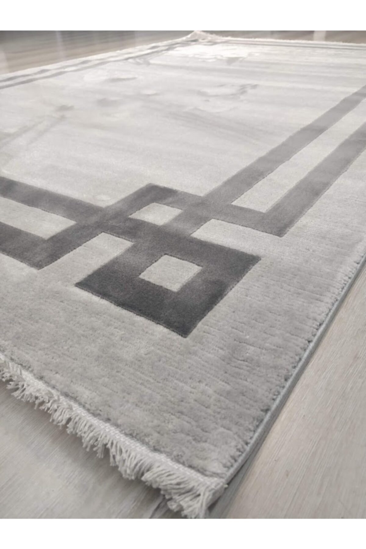 turkmen hali gri desenli cizgi hali fiyati yorumlari trendyol