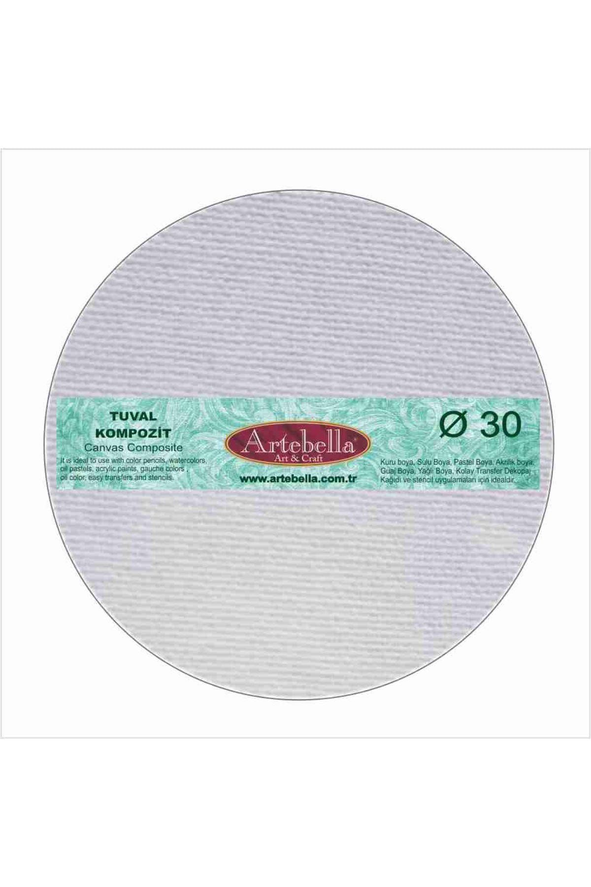 Artebella Ktytc030 (preslenmiş) Tuval Kompozit Yuvarlak 30 Cm