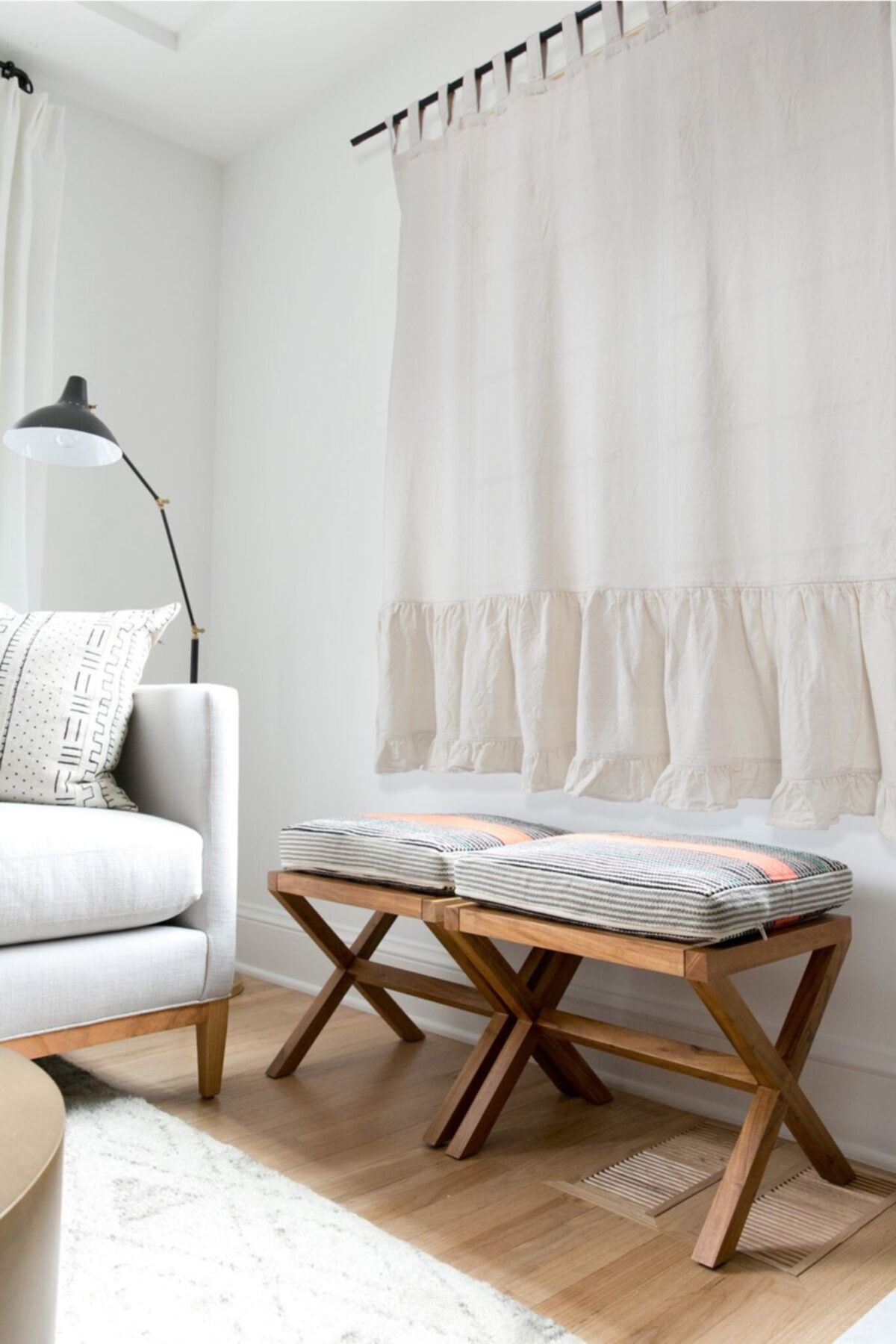 Bedinn Naturel Perde Rustik Pileli Vintage 100x185 Cm