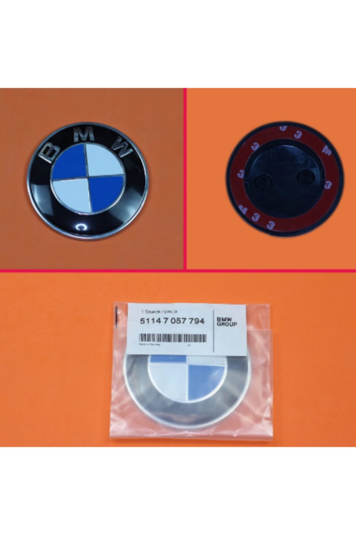 ASLANLAT OTOMOTİV Aslanlar Ön Arma Logo Bmw E87-f10-f07-e63-e64-z4 82mm