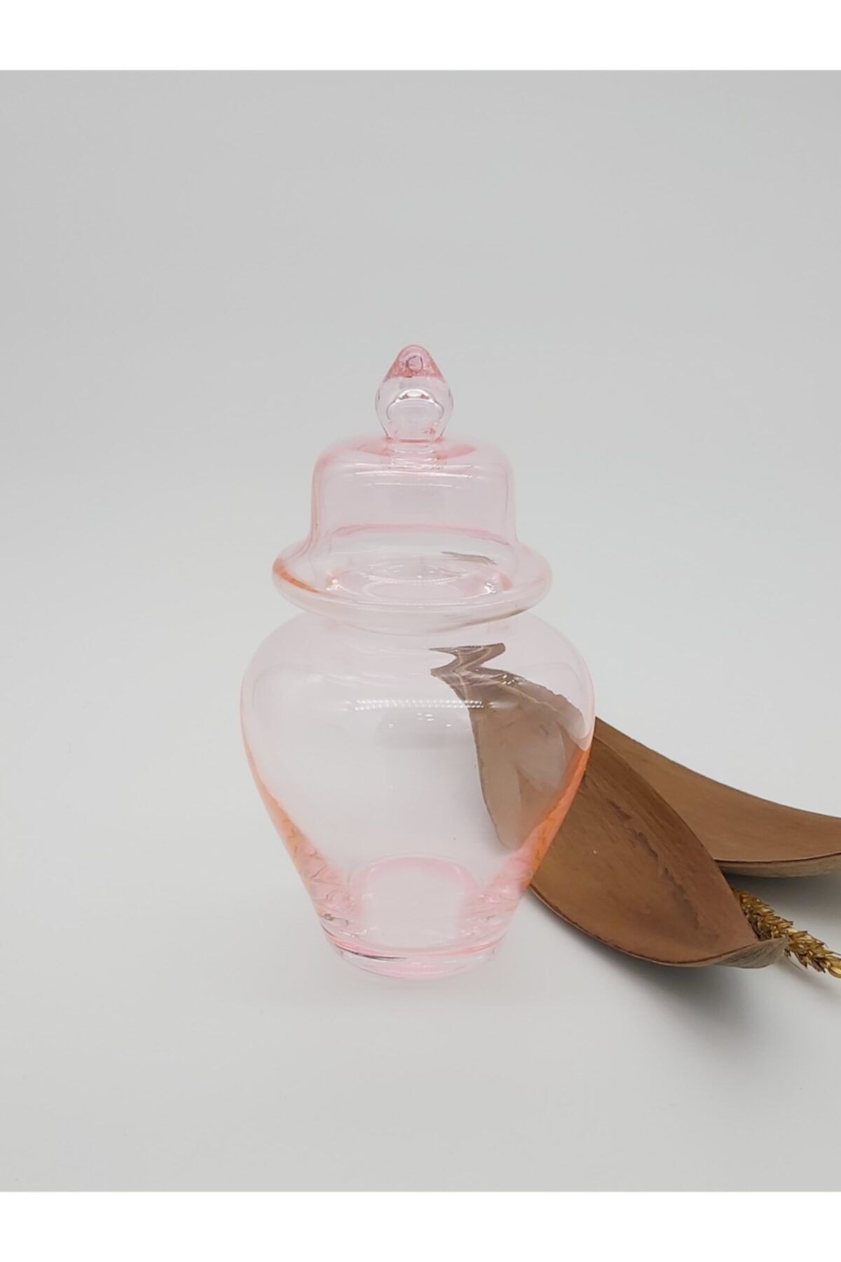 Monki Haus Candy Serisi Dekoratif Küçük Cam Küp - 23cm - Pembe - Cnd012