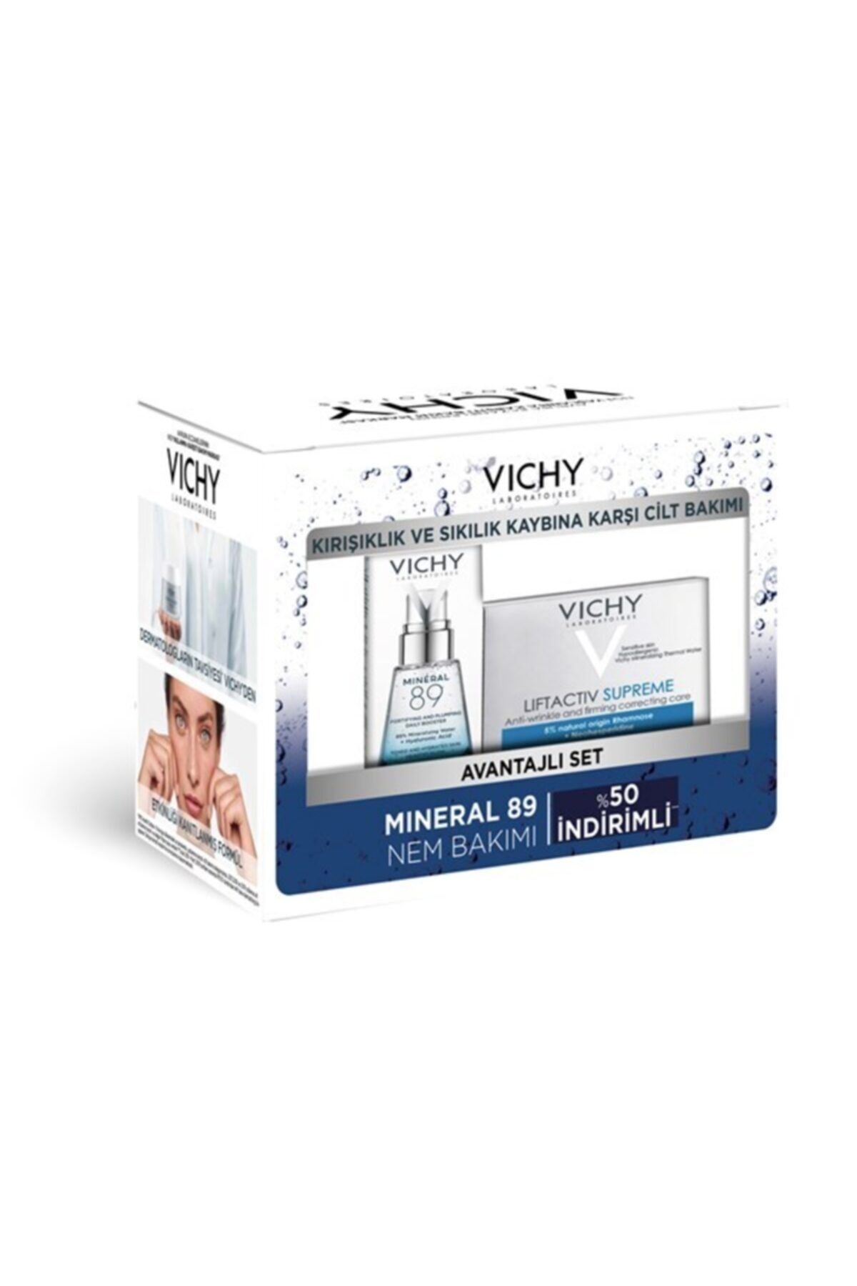 Vichy Kırışıklı Ve Sıkılık Kaybına Karşı Cilt Bakım Seti(liftactiv Supreme Cream Pnm 50ml+mineral 89 30ml)