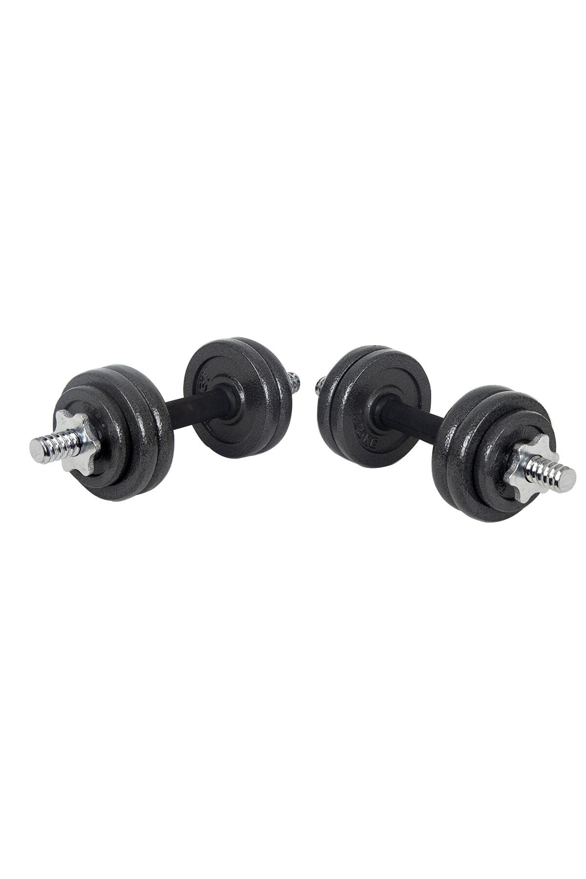 HEPİTOP Çantalı Döküm Plaka Dambıl Seti 15 Kg Dumbbell Set