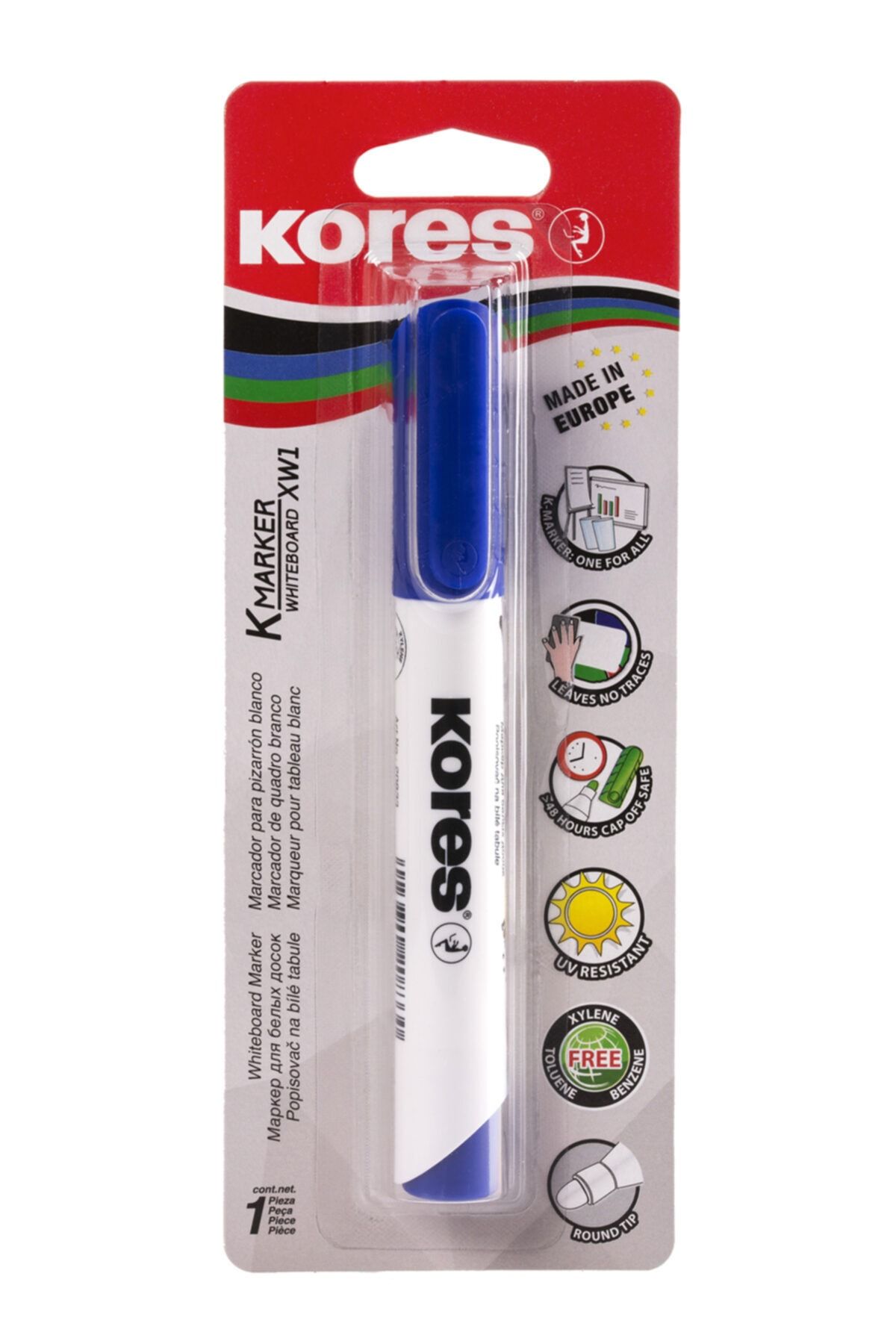 kores Beyaz Yazı Tahtası Kalemi  Mavi