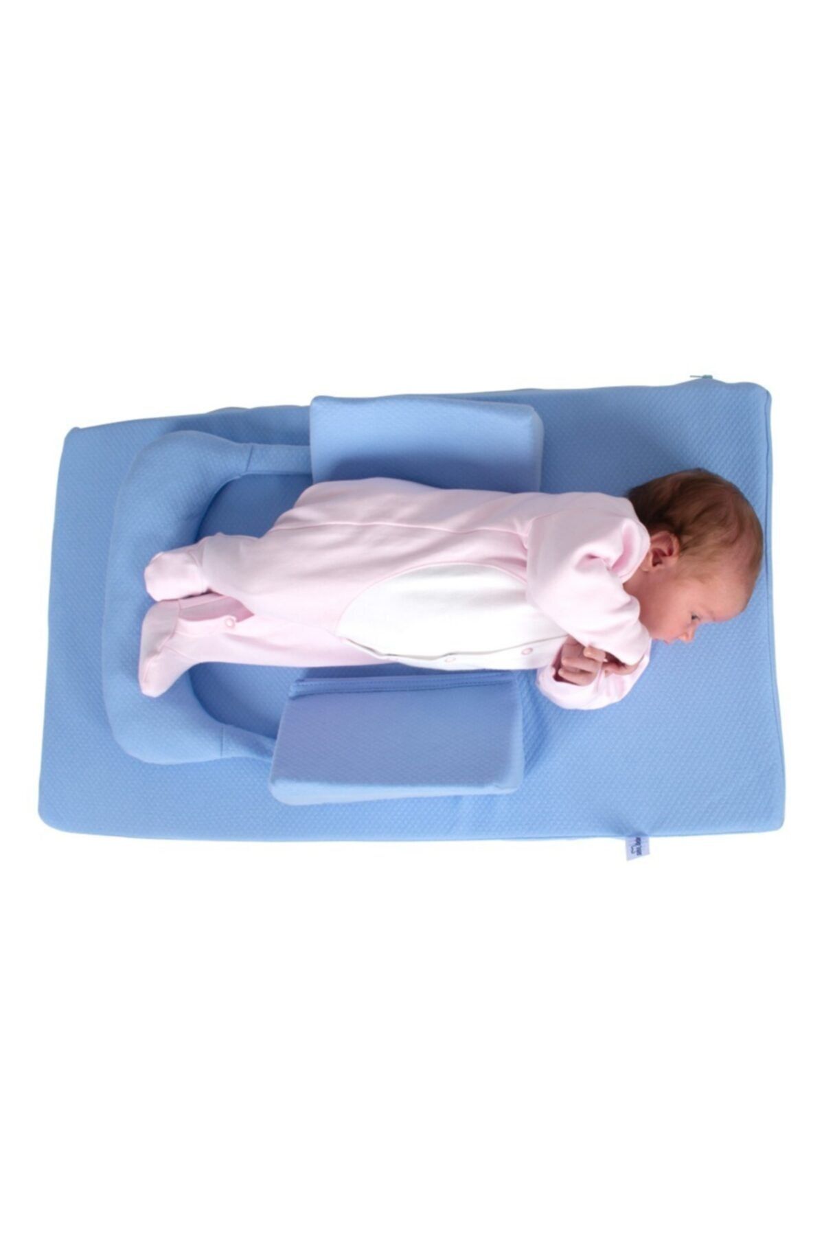 Sevi Bebe Mavi Renkli Çok Fonksiyonlu Bebek Reflü Yatağı