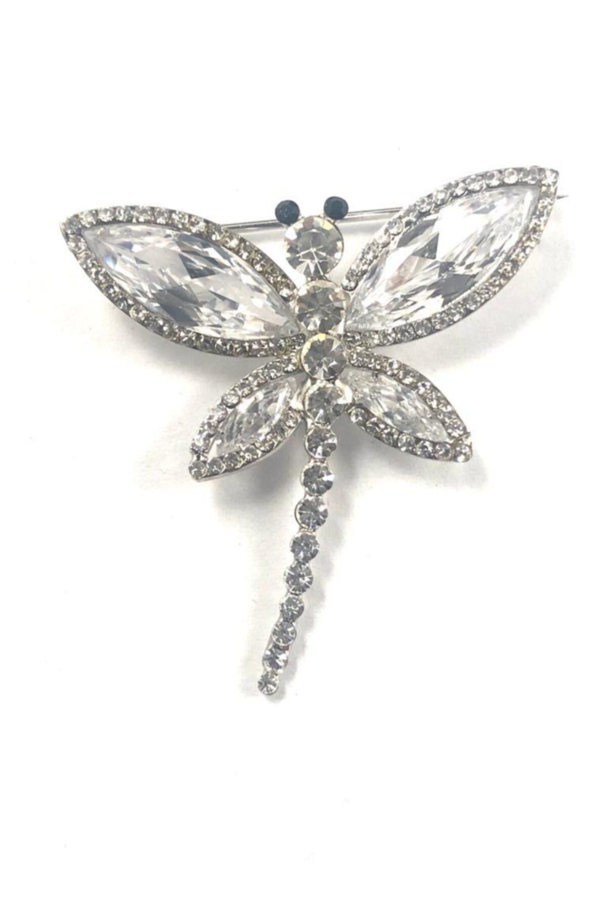 turkuazbijuteri Broş-kelebek -topaz Zirkon Taşlı-altın Kablama