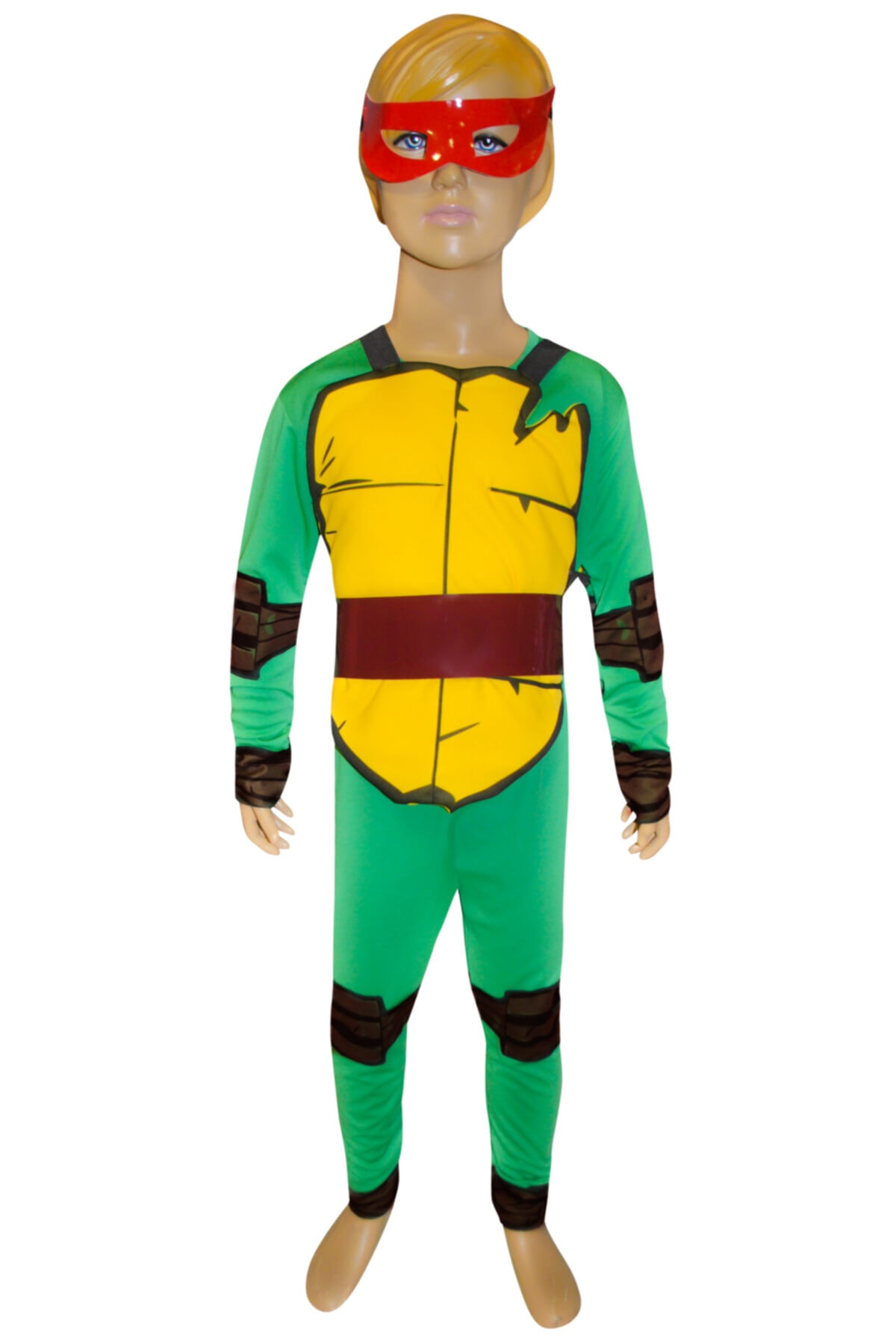TMNT Ninja Kaplumbağalar Raphael Maskeli Kostüm 7-9 Yaş