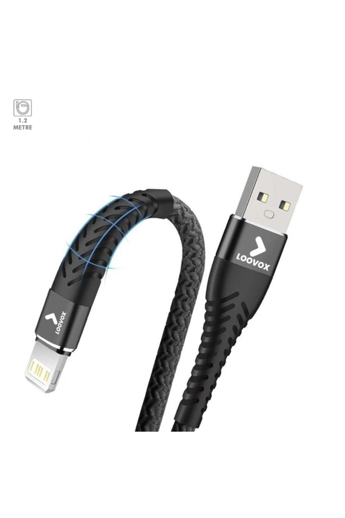 LOOVOX Iphone Lightning Şarj Aleti Cihazı Kablosu Örgü Hızlı Şarz Kablo