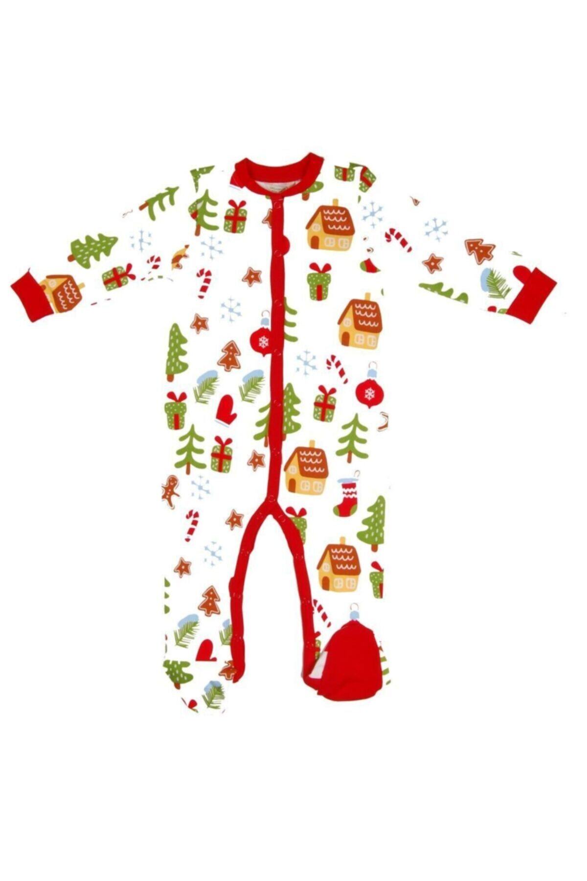 OrganicKid Yılbaşı Temalı Bebek Tulumu - Very Merry