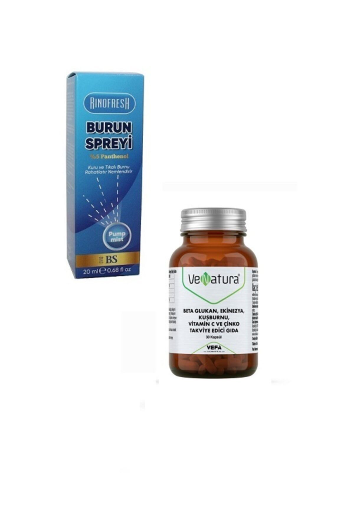 VeNatura Panthenol Burun Spreyi 20 ml Beta Glukan 30 Kapsül
