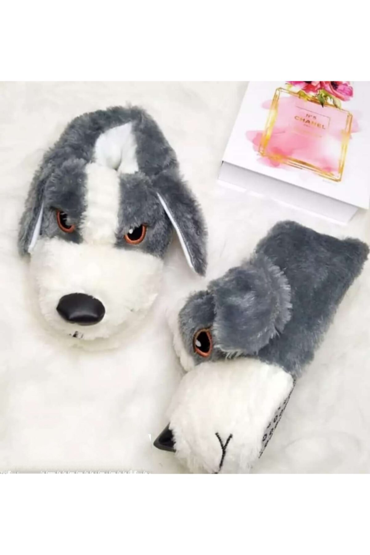akınabella Köpek Ev Içi Gri Panduf Ayakkabı