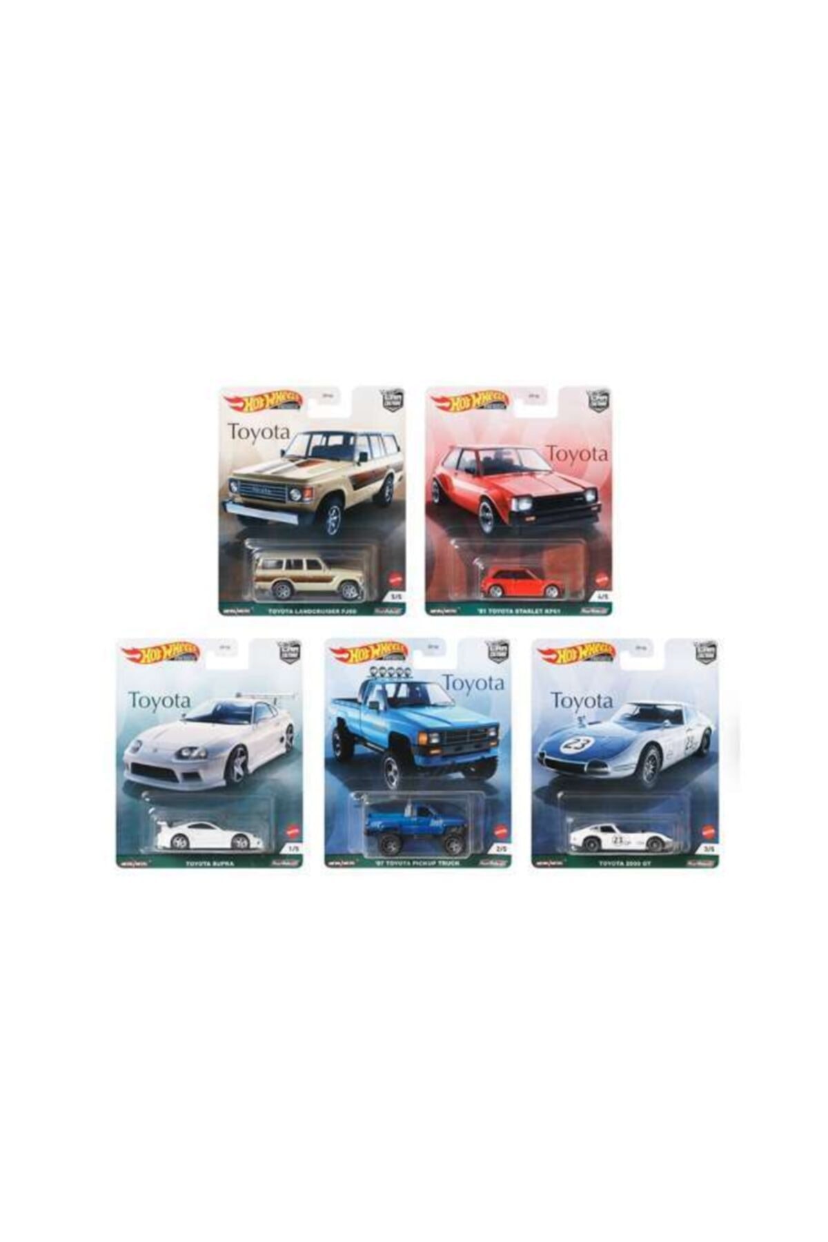 HOT WHEELS Toyota Premium Set 5'li