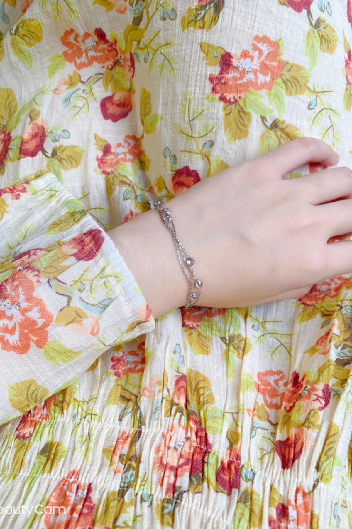 Minim 3 Zincir Sıralı Tek Taşlı 925 Ayar Gümüş Bileklik