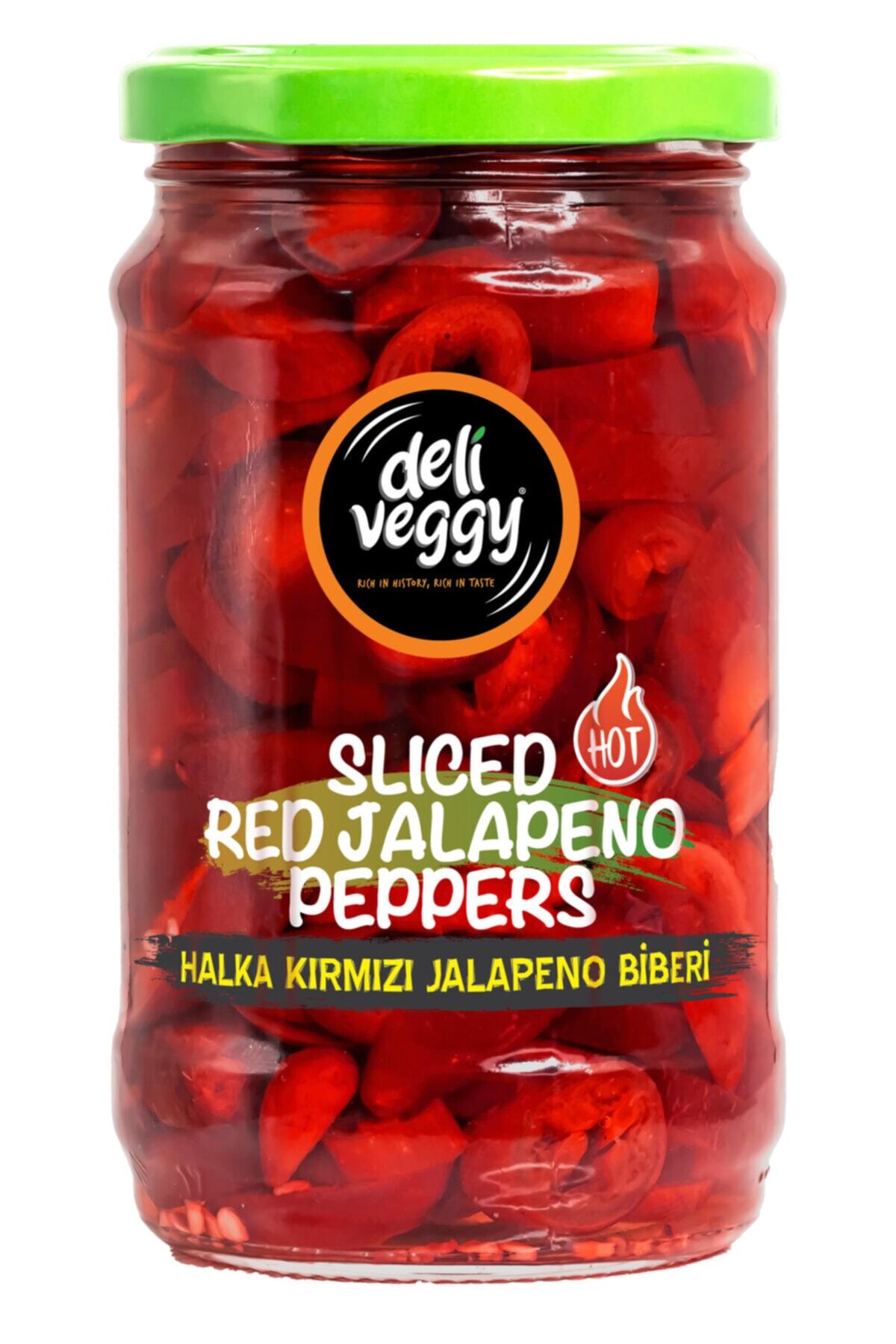 deliveggy Kırmızı Jalapeño 320cc Cam Kavanozda