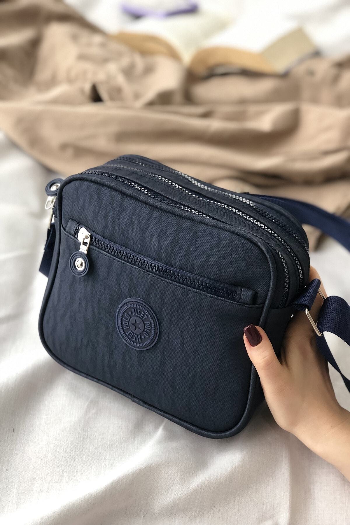 MX18 BYBAGCHE Unisex Lacivert Kipling Meet Polo Postacı Çantası