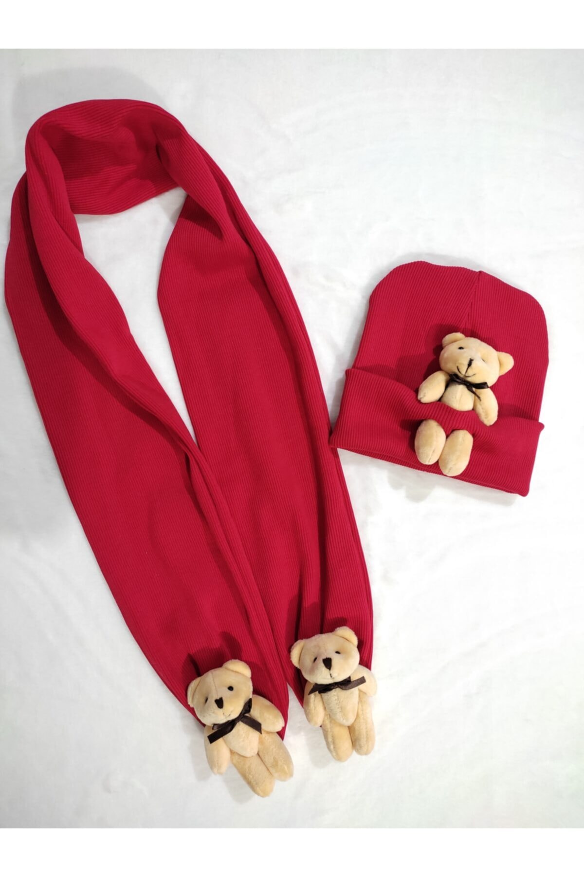 damlakids Ayıcıklı Atkı Bere Takımı